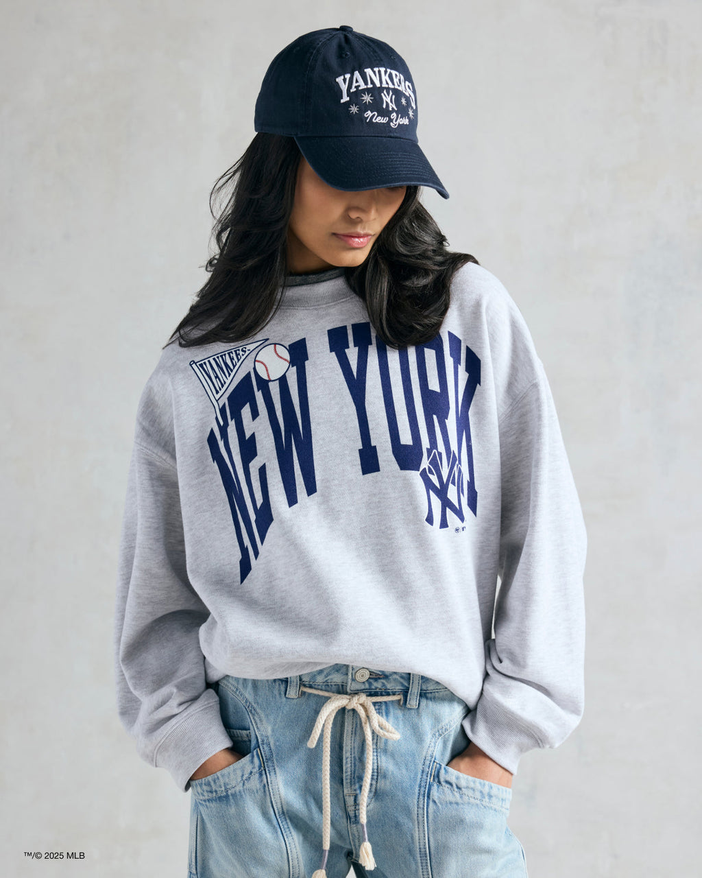 LOS ANGELES LAKERS ARCHED ICON '47 OVERSIZED CREW WOMENS