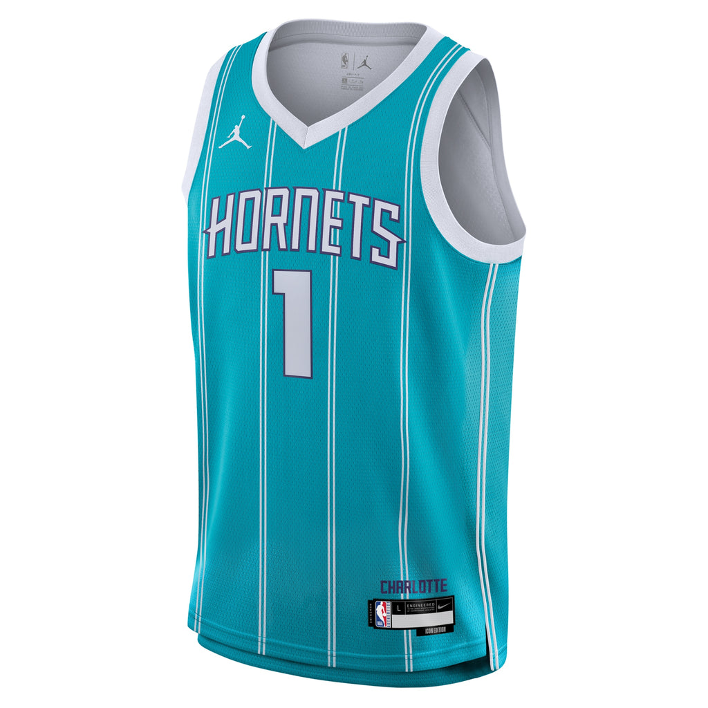 Charlotte Hornets NBA Youth Icon Swingman Jersey NE - LaMelo Ball NBA Team Jersey Basketball Fan Apparel