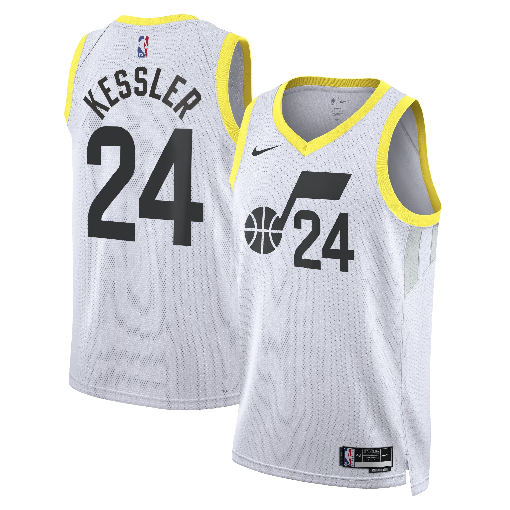 Utah Jazz Nike Association Edition Swingman Jersey - White - Walker Kessler - Unisex NBA Team Jersey Basketball Fan Apparel