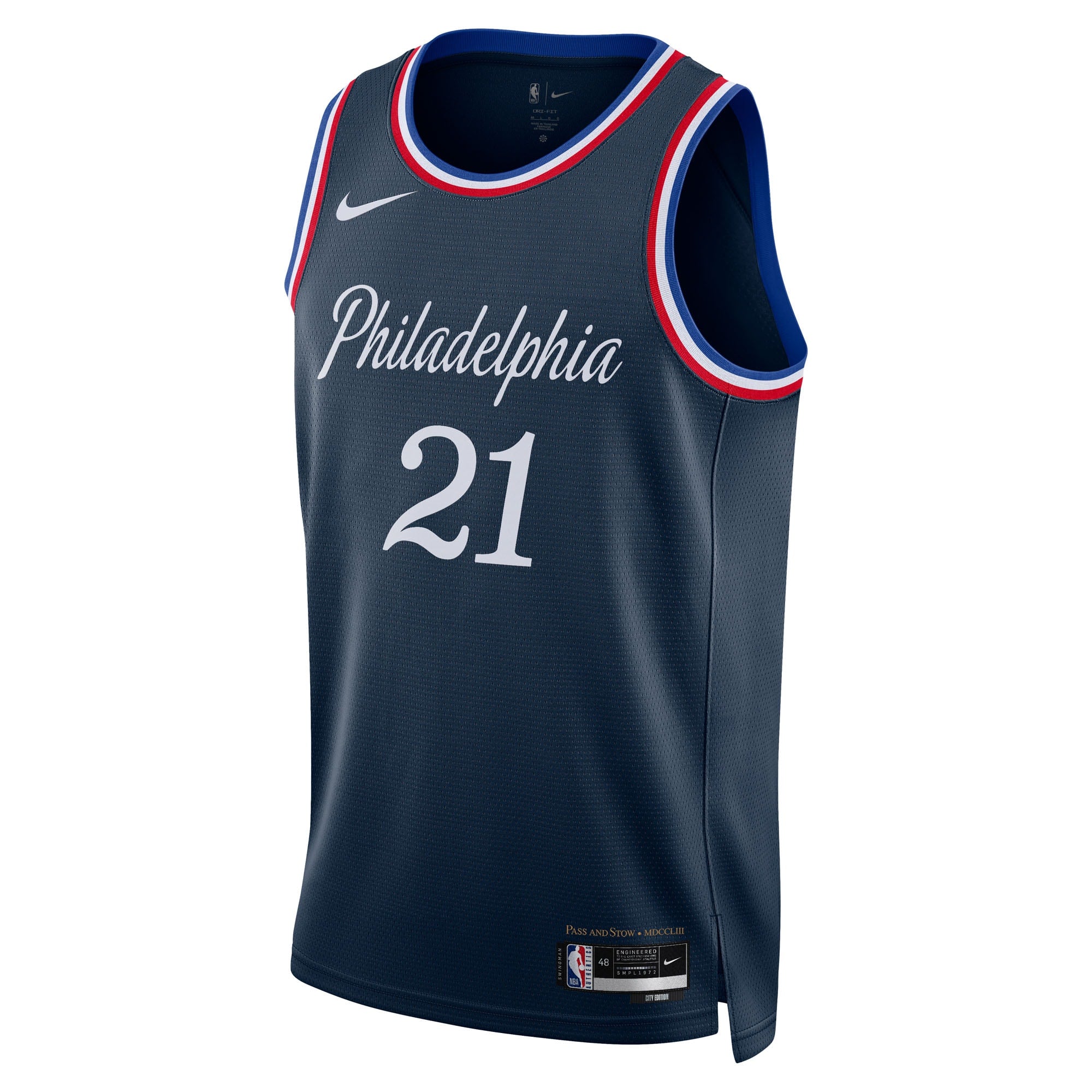 Philadelphia 76ers Nike 2025/26 City Edition Swingman Jersey - Navy - Joel Embiid - Unisex NBA Team Jersey Basketball Fan Apparel