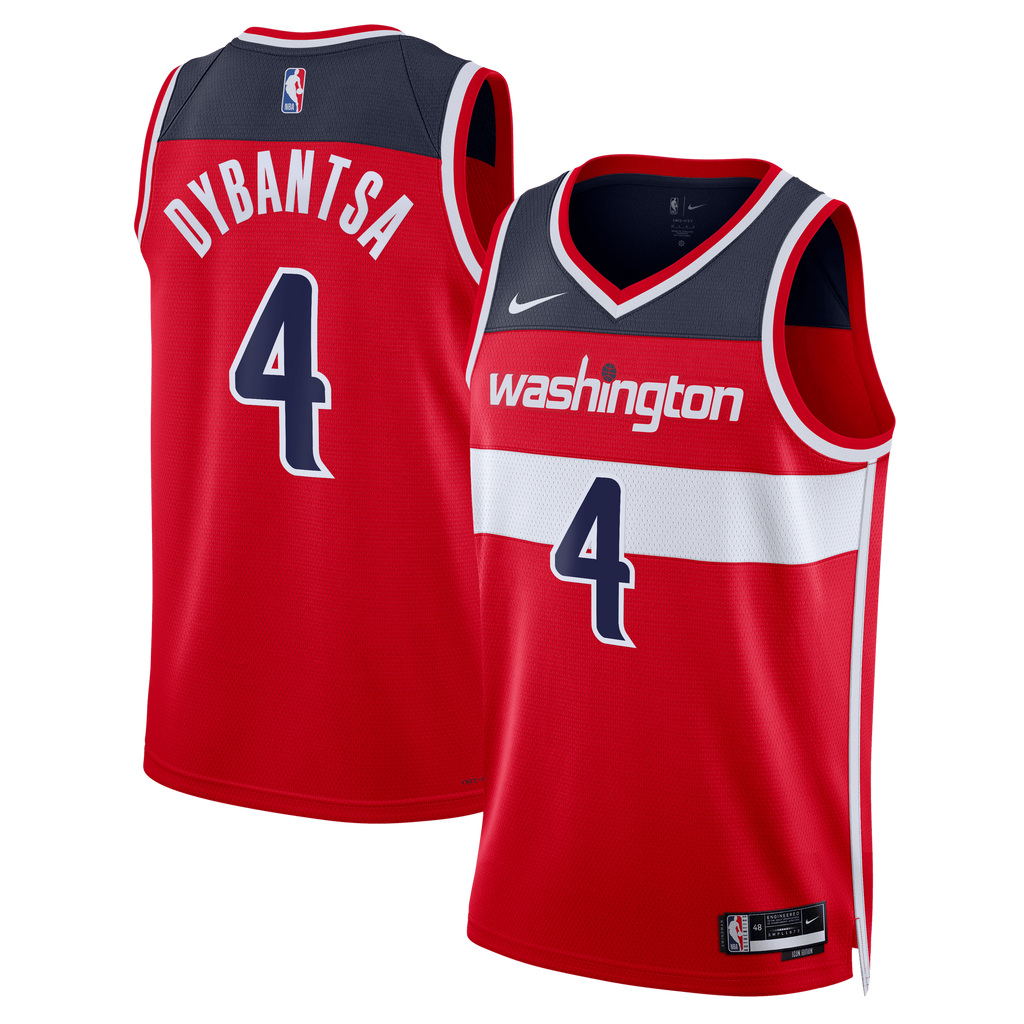 Washington Wizards Nike Icon Swingman Jersey - Red - AJ Dybantsa - Unisex NBA Team Jersey Basketball Fan Apparel
