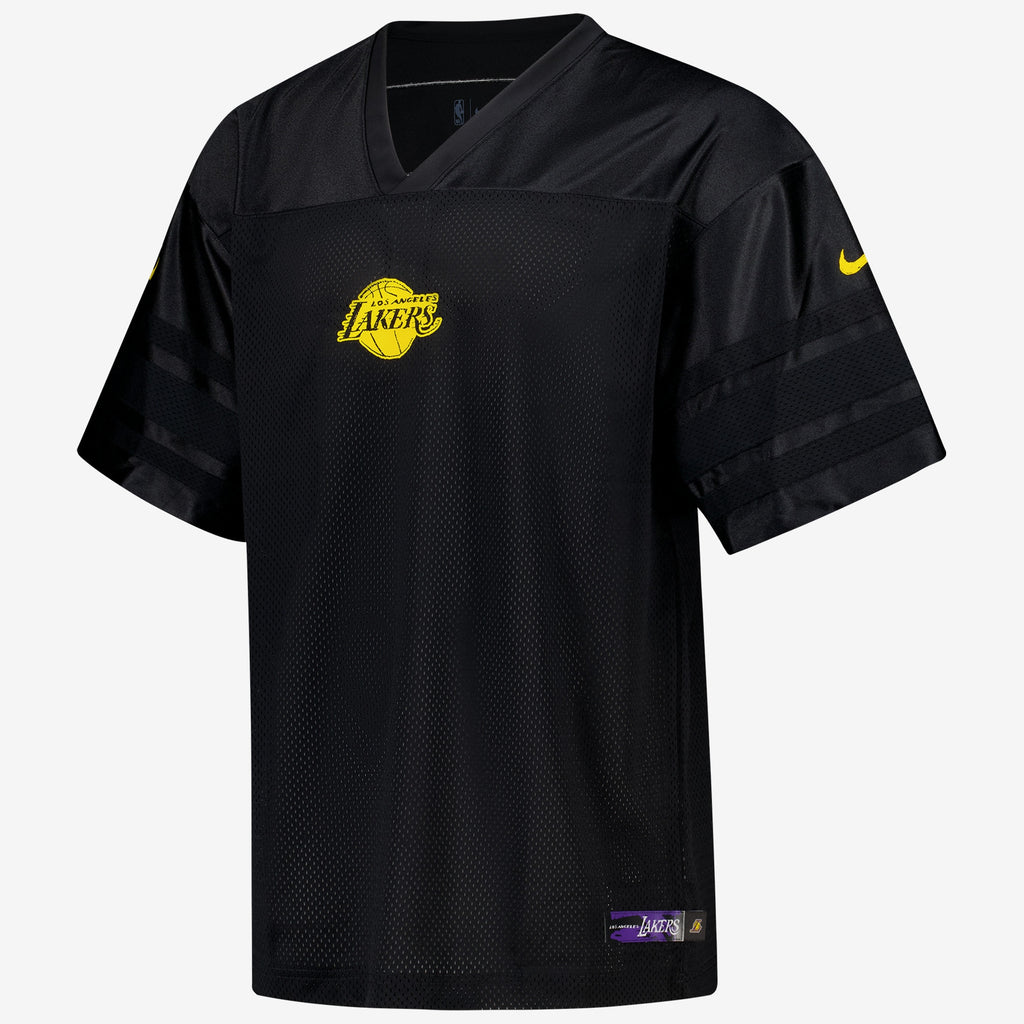 Los Angeles Lakers Nike Courtside Football Jersey - Black - Men's NBA Team Jersey Basketball Fan Apparel