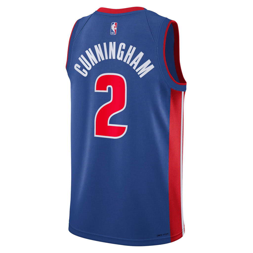 Detroit Pistons Nike Icon Swingman Jersey - Blue - Cade Cunningham - Youth NBA Team Jersey Basketball Fan Apparel