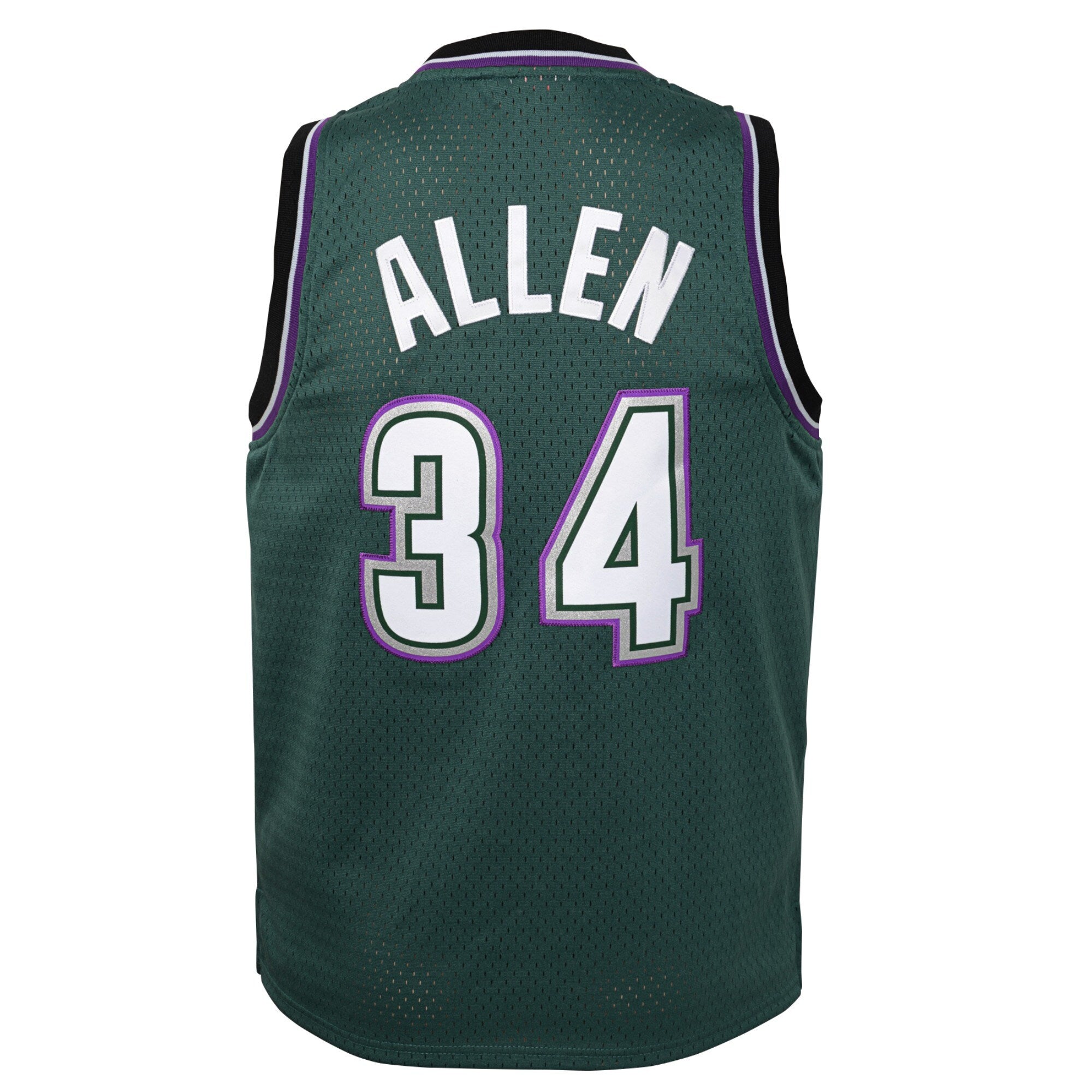 Milwaukee Bucks Ray Allen 1996-97 Hardwood Classics Swingman Jersey - Fir - Youth NBA Team Jersey Basketball Fan Apparel