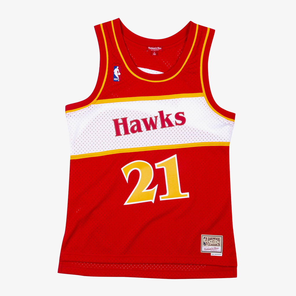 Atlanta Hawks Mitchell & Ness Women's Swingman Jersey Dominique Wilkins 1986 NBA Team Jersey Basketball Fan Apparel