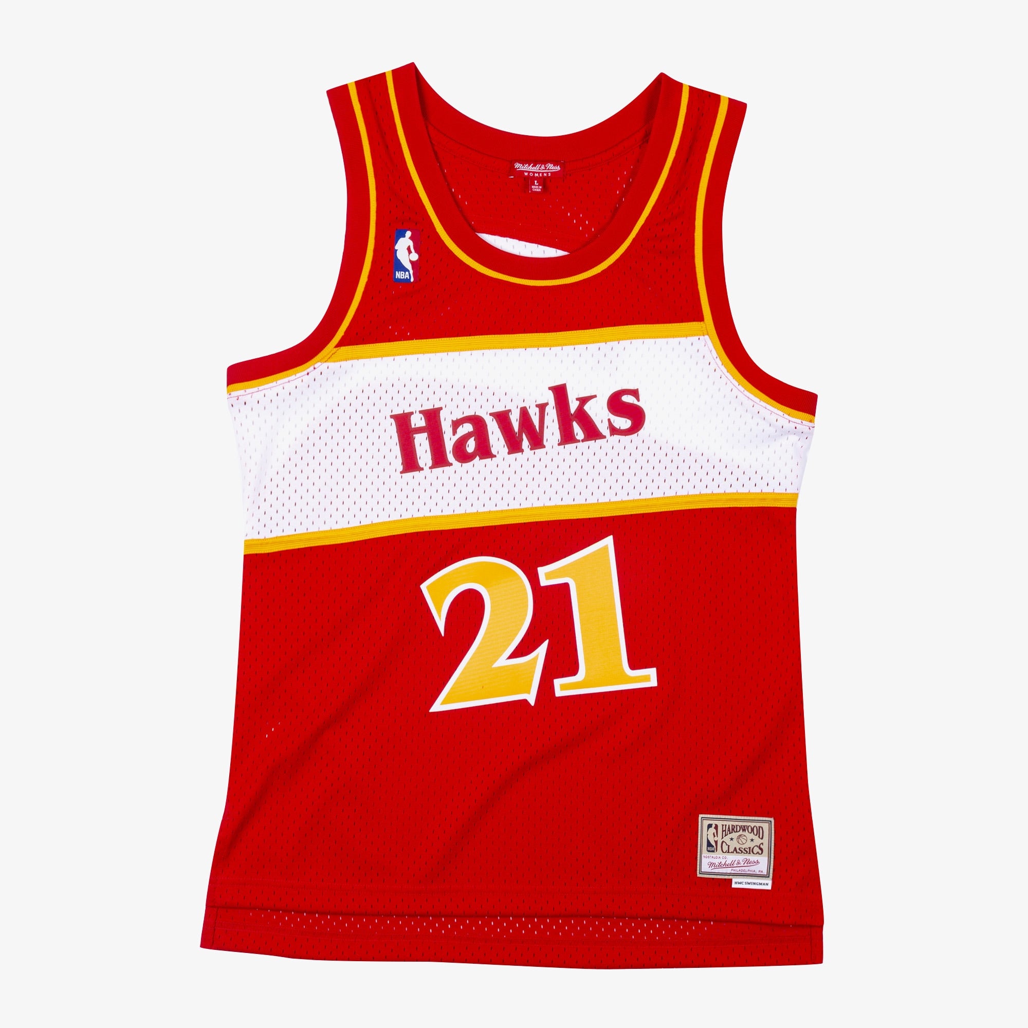 Atlanta Hawks Mitchell & Ness Women's Swingman Jersey Dominique Wilkins 1986 NBA Team Jersey Basketball Fan Apparel
