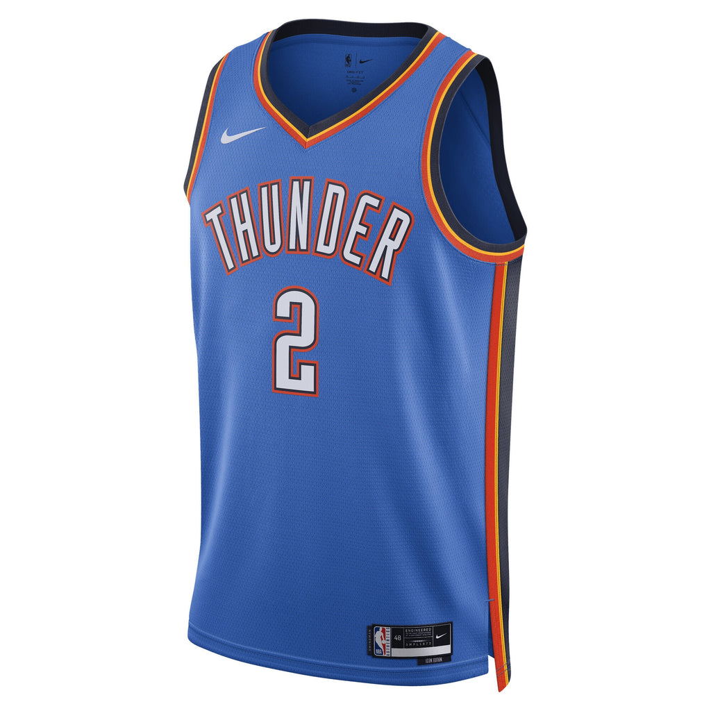 Oklahoma City Thunder Nike Replica Icon Swingman Jersey - Gilgeous-Alexander - Unisex NBA Team Jersey Basketball Fan Apparel