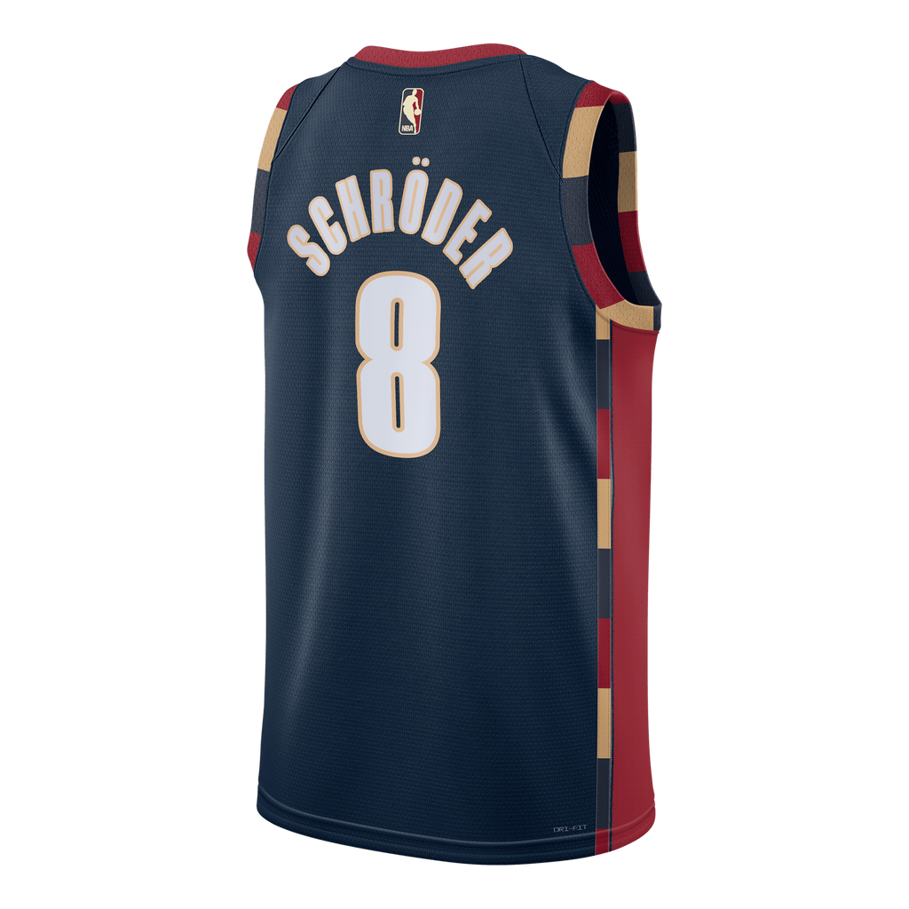 Cleveland Cavaliers Nike Classic Edition Swingman Jersey - Navy - Dennis Schröder - Unisex NBA Team Jersey Basketball Fan Apparel