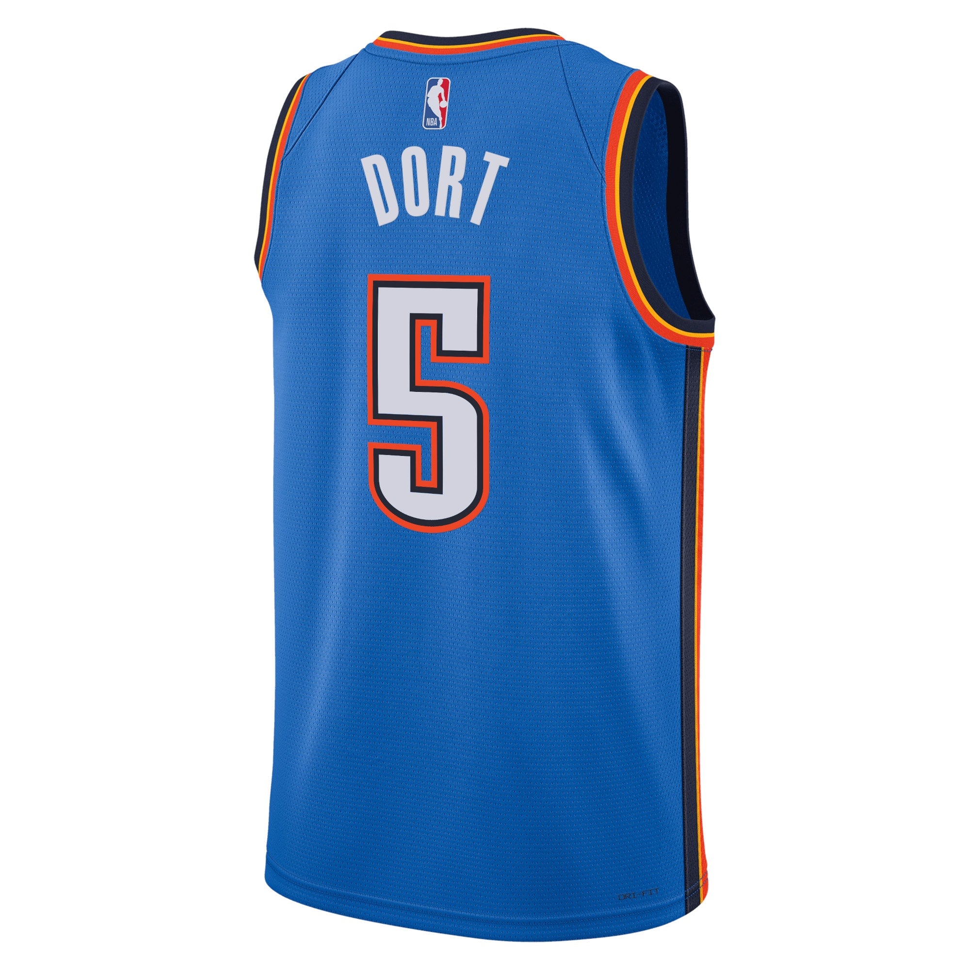 Oklahoma City Thunder Nike Icon Edition Swingman Jersey - Blue - Luguentz Dort - Unisex NBA Team Jersey Basketball Fan Apparel