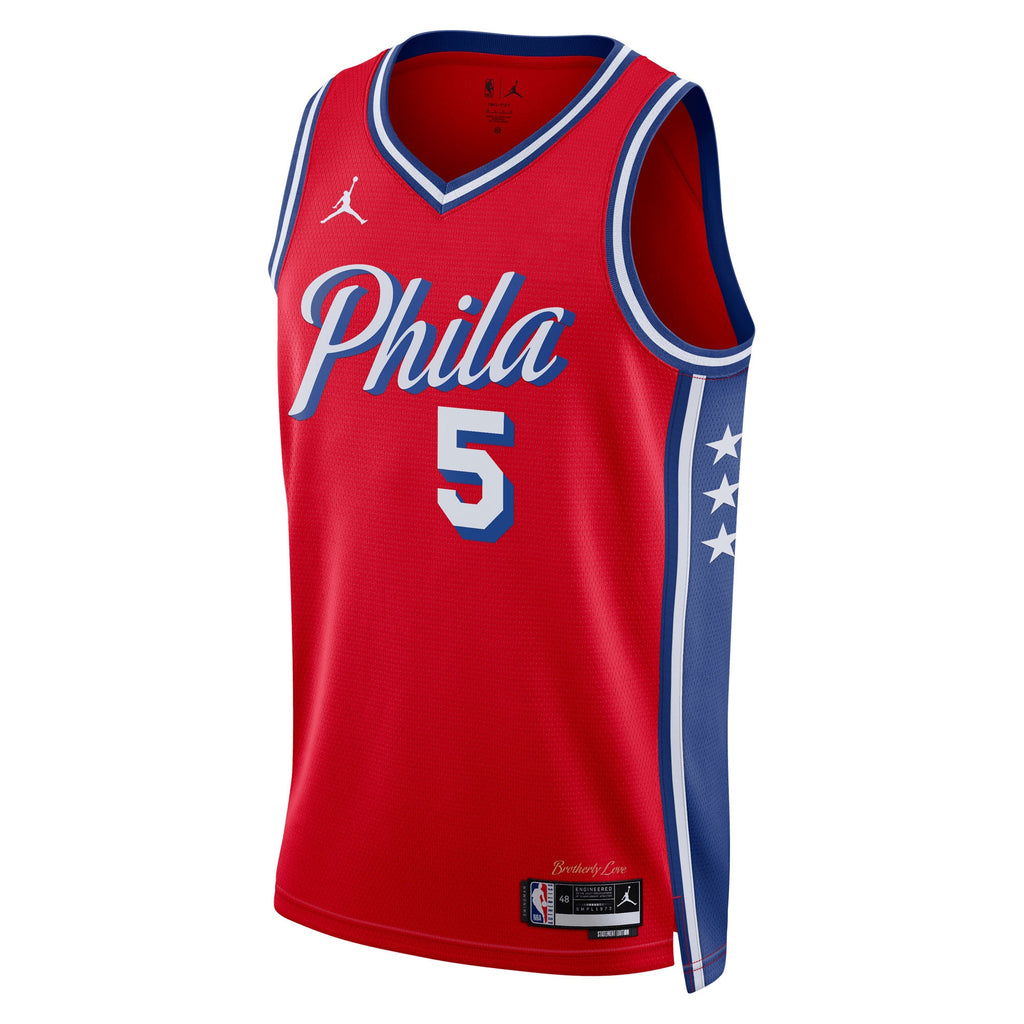 Philadelphia 76ers Jordan Brand Statement Edition Swingman Jersey - Red - Quentin Grimes - Unisex NBA Team Jersey Basketball Fan Apparel