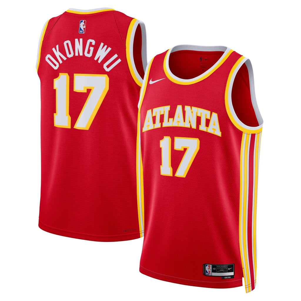Atlanta Hawks Nike Icon Edition Swingman Jersey - Red - Onyeka Okongwu - Unisex NBA Team Jersey Basketball Fan Apparel