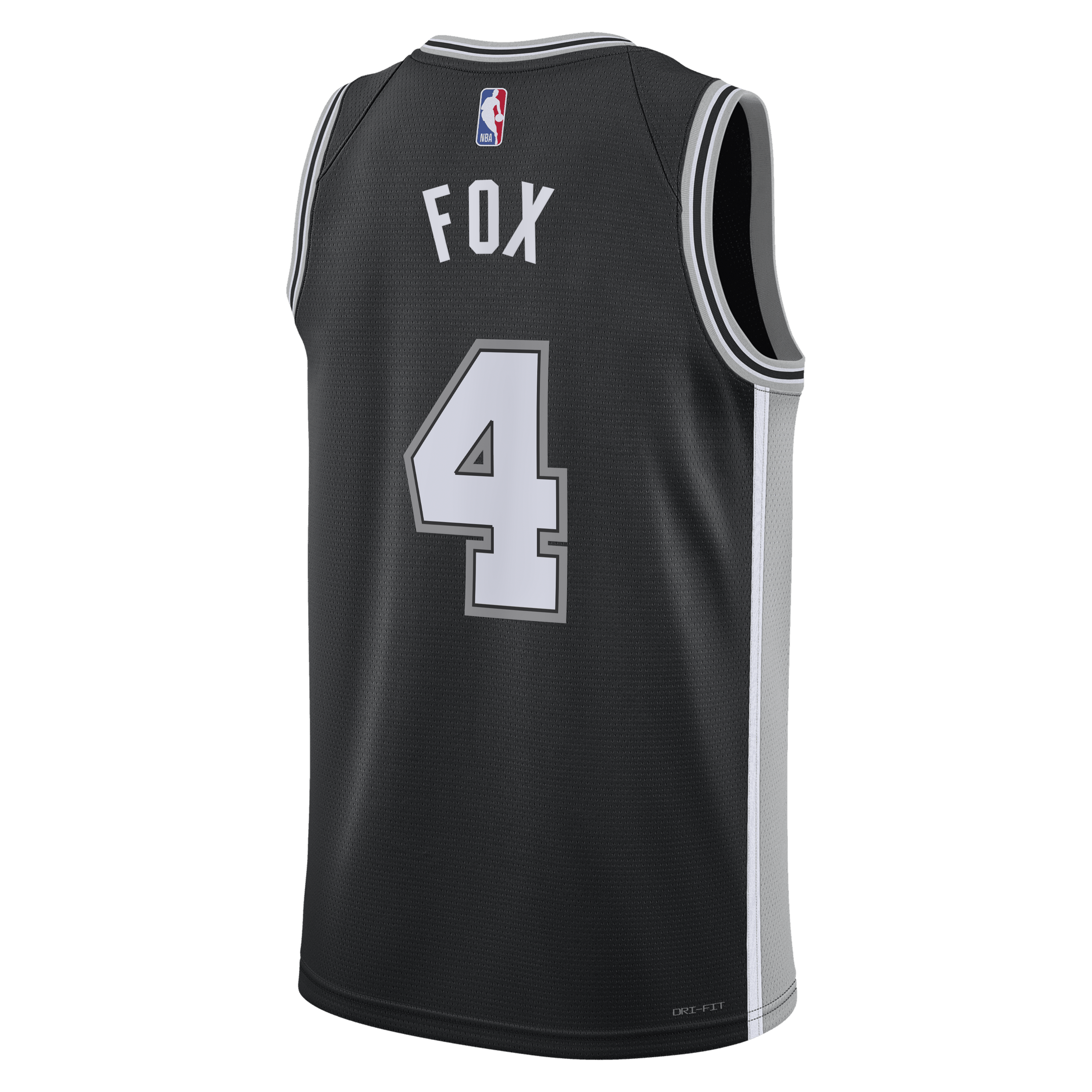 San Antonio Spurs Nike Icon Edition Swingman Jersey - Black - De'Aaron Fox - Unisex NBA Team Jersey Basketball Fan Apparel