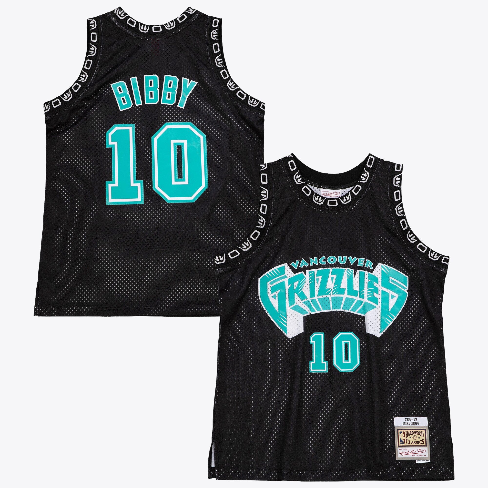 Vancouver Grizzlies Mitchell & Ness Mike Bibby 1998 Team Color Swingman Jersey - Black NBA Team Jersey Basketball Fan Apparel