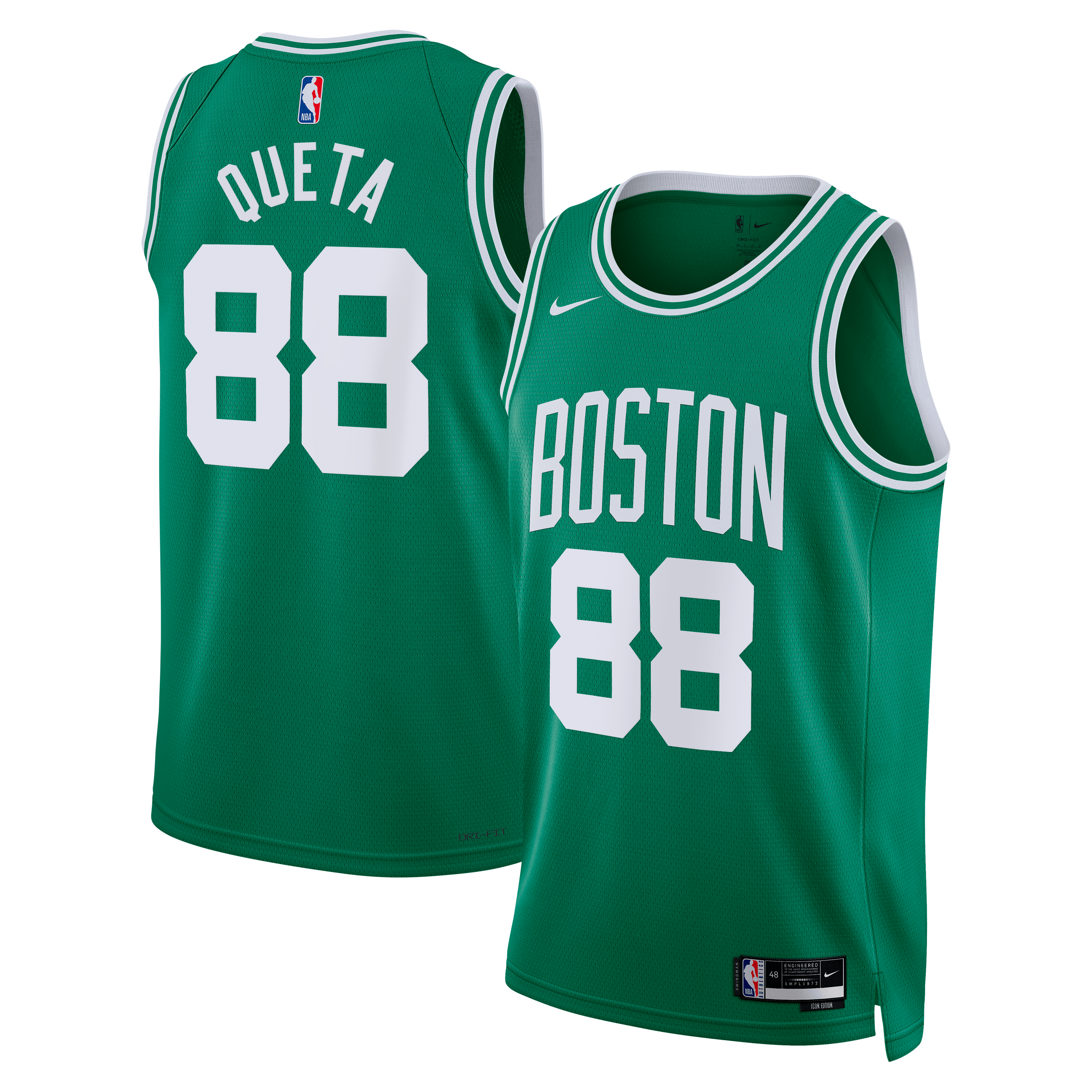 Boston Celtics Nike Icon Edition Swingman Jersey - Kelly Green - Neemias Queta - Unisex NBA Team Jersey Basketball Fan Apparel