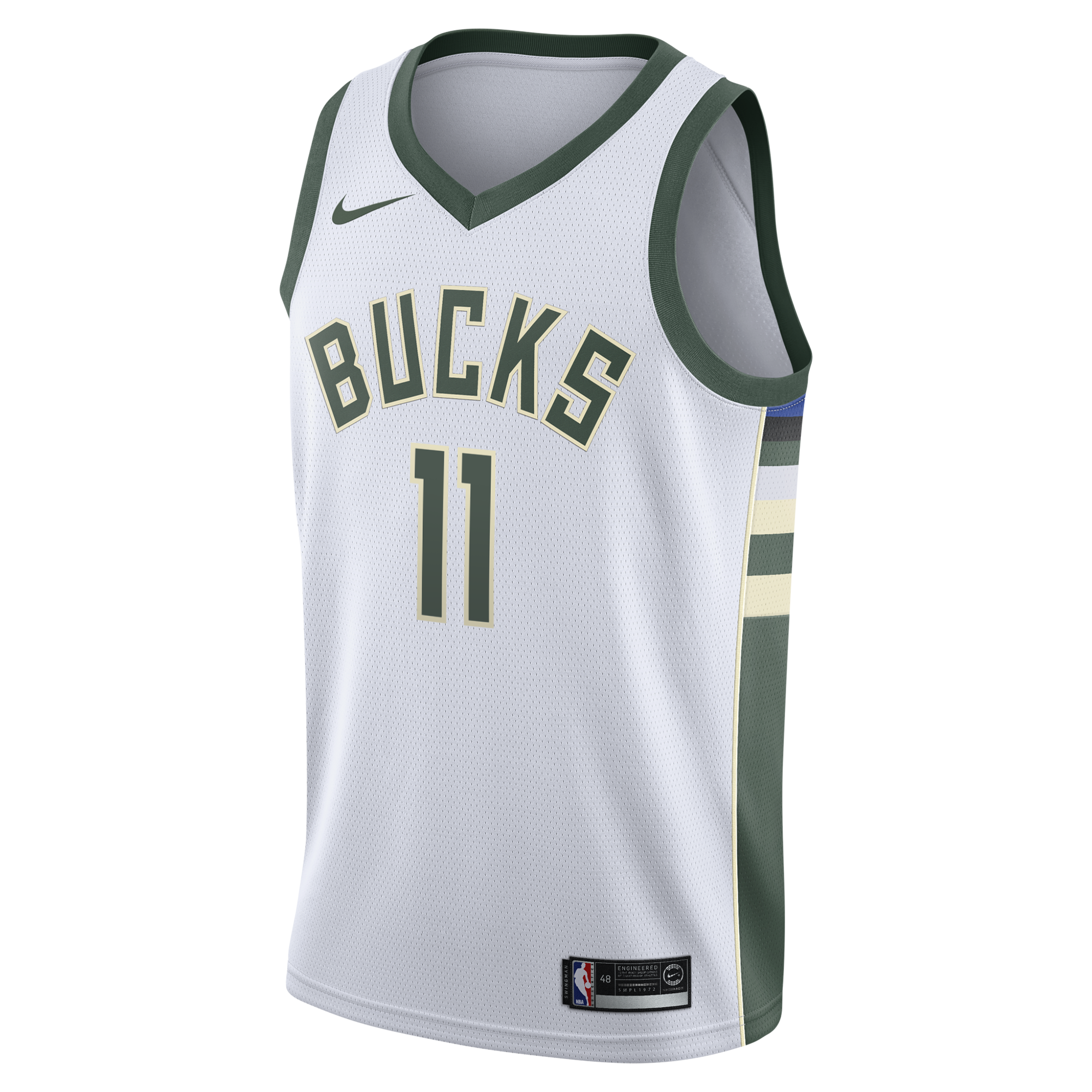 Milwaukee Bucks Nike Association Edition Swingman Jersey - White - Tyler Herro - Youth NBA Team Jersey Basketball Fan Apparel