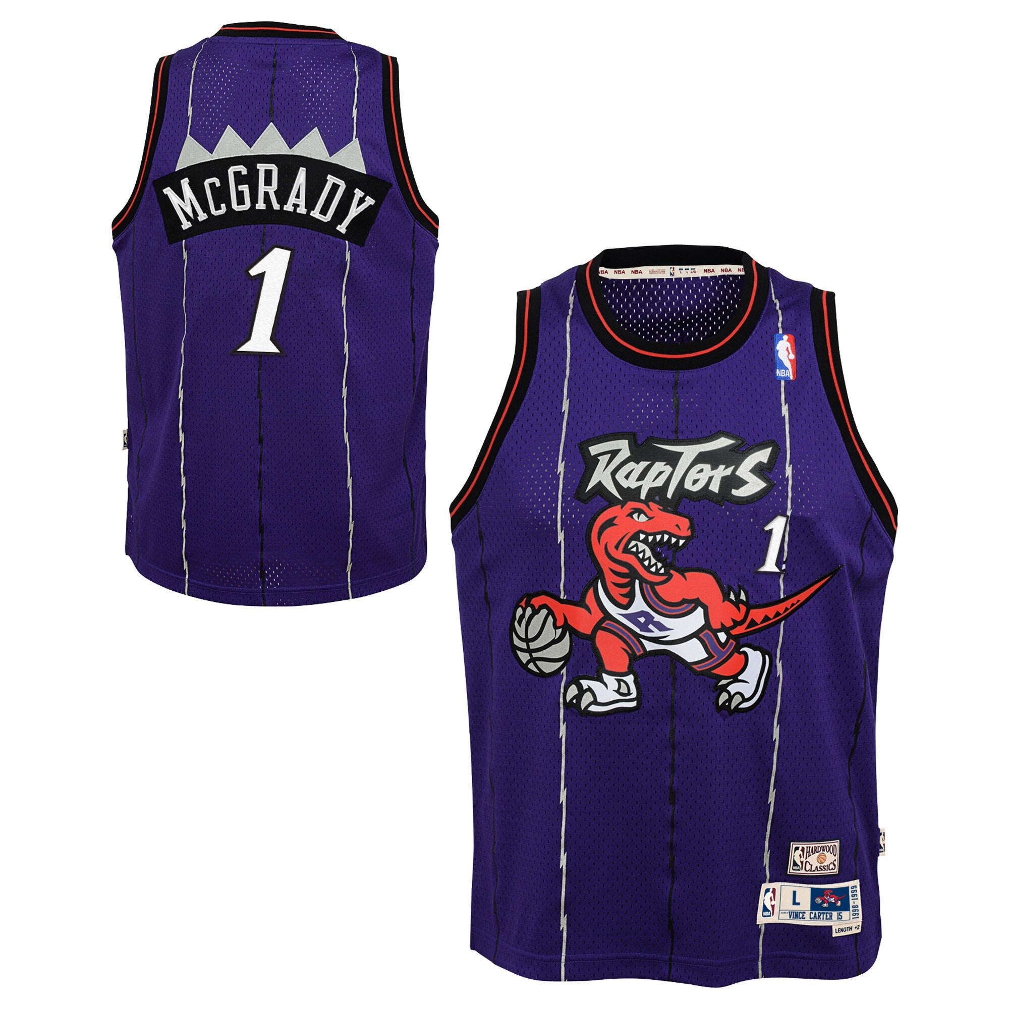 Toronto Raptors Mitchell & Ness Tracy McGrady Hardwood Classics Road Swingman Jersey - Youth NBA Team Jersey Basketball Fan Apparel