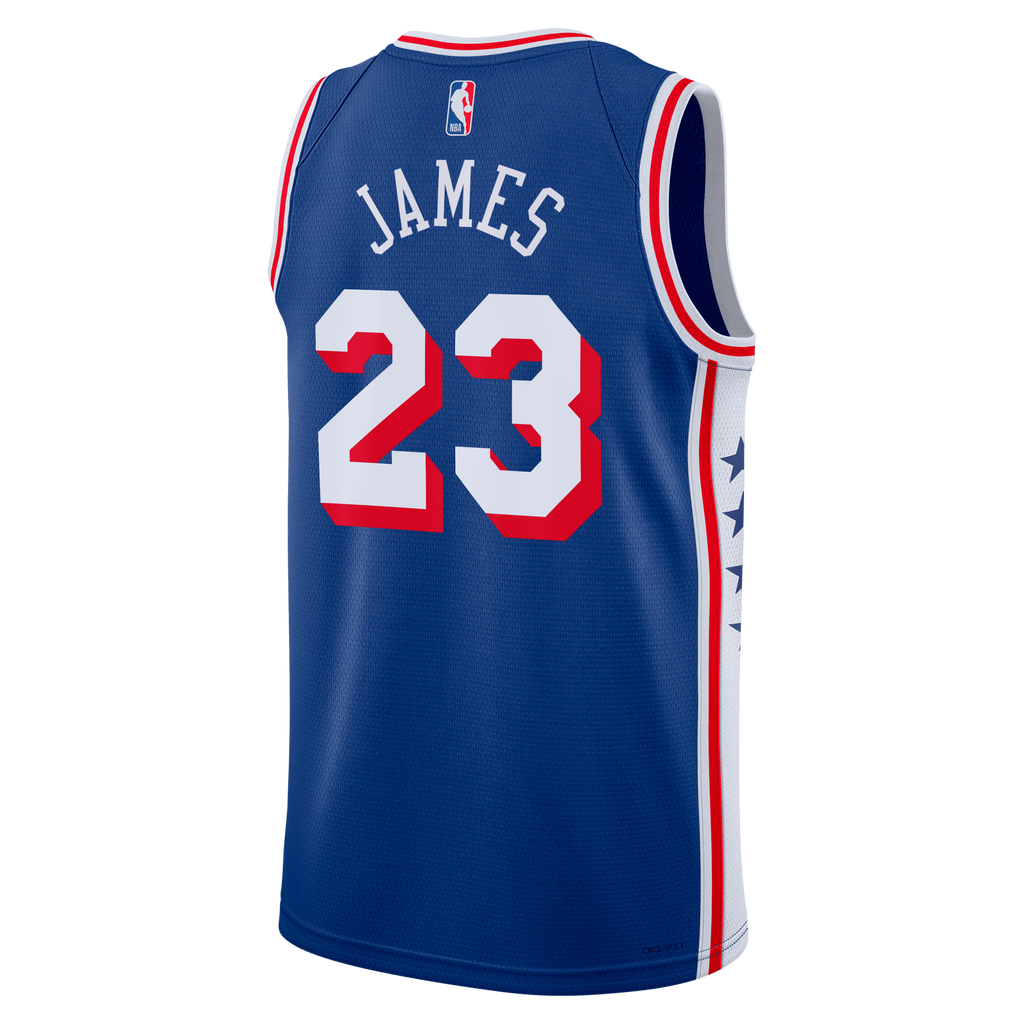 Philadelphia 76ers Nike Icon Edition Swingman Jersey - Royal - LeBron James - Unisex NBA Team Jersey Basketball Fan Apparel
