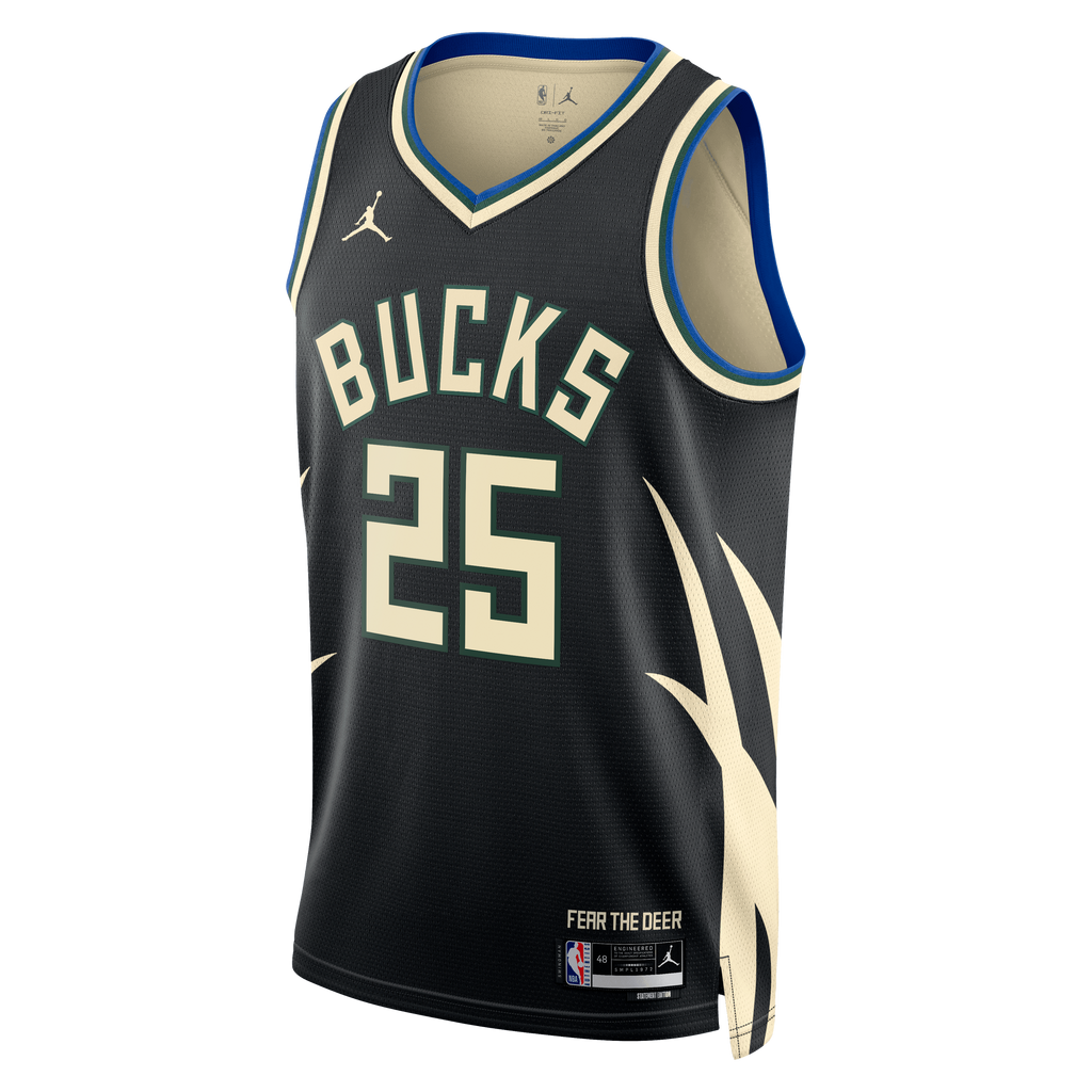Milwaukee Bucks Jordan Brand Statement Edition Swingman Jersey - Hunter Green - Kasparas Jakučionis - Unisex NBA Team Jersey Basketball Fan Apparel