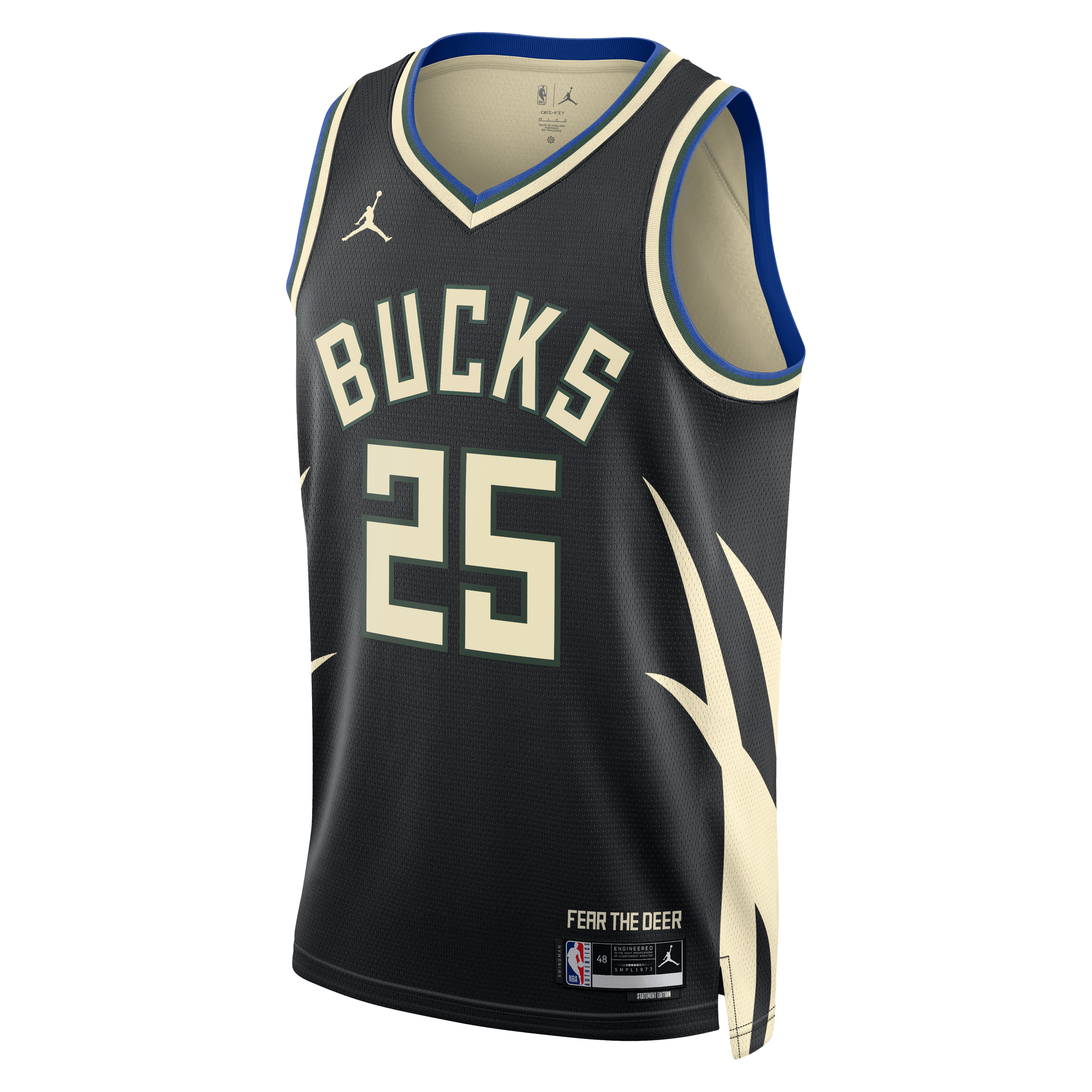Milwaukee Bucks Jordan Brand Statement Edition Swingman Jersey - Hunter Green - Kasparas Jakučionis - Unisex NBA Team Jersey Basketball Fan Apparel