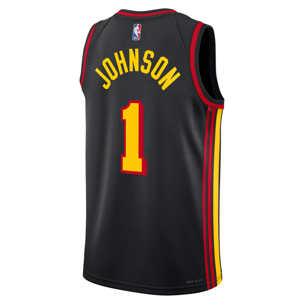 Atlanta Hawks Jordan Brand Statement Edition Swingman Jersey - Black - Jalen Johnson - Unisex NBA Team Jersey Basketball Fan Apparel