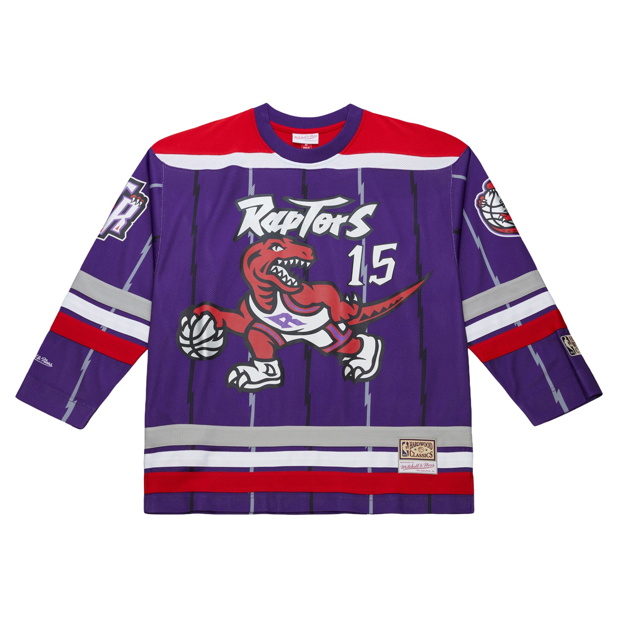 Unisex Mitchell & Ness Vince Carter Purple Toronto Raptors Maxxed Out Fashion Hockey Jersey NBA Team Jersey Basketball Fan Apparel