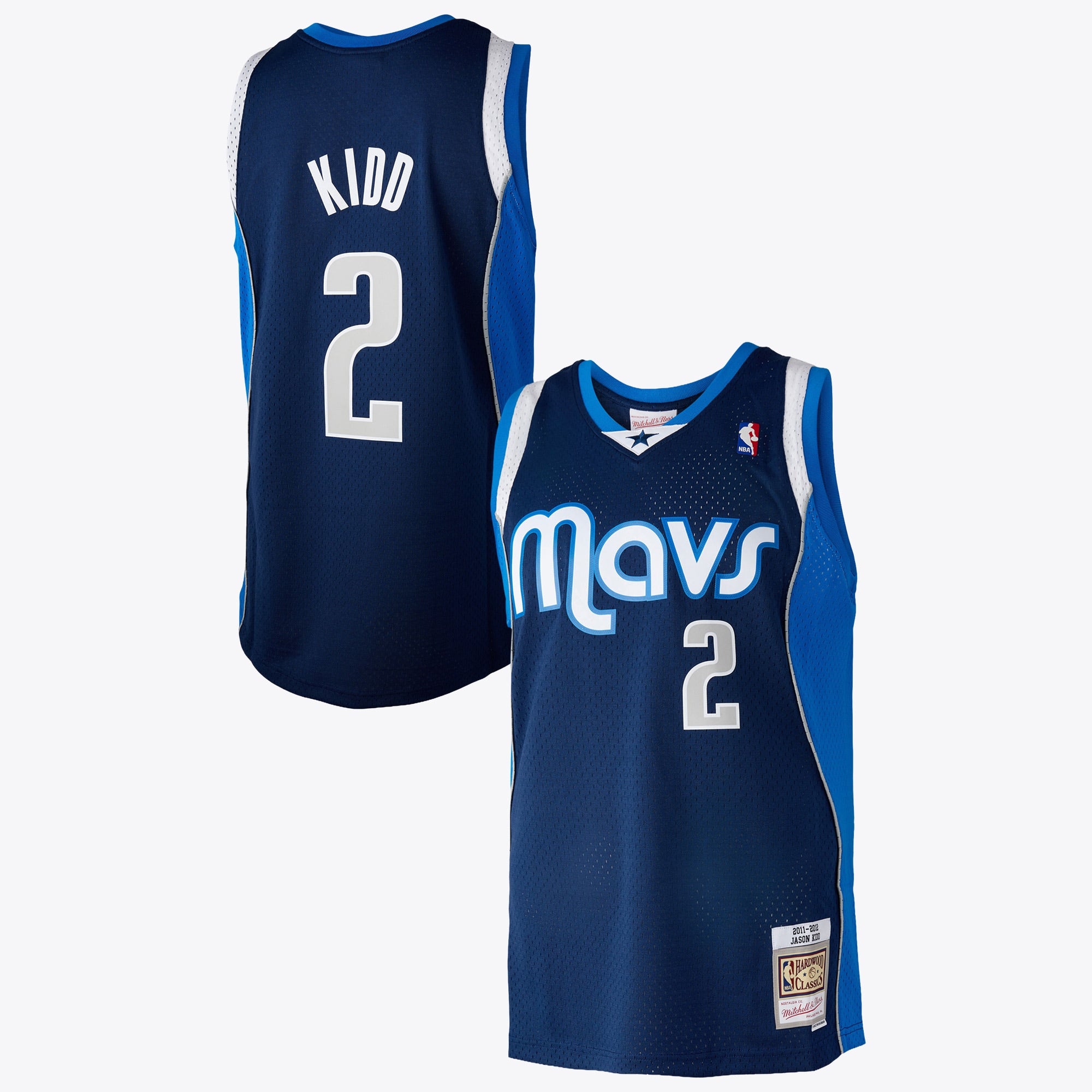 Dallas Mavericks Mitchell & Ness Jason Kidd 2011 Swingman Authentic Jersey - Ash Blue NBA Team Jersey Basketball Fan Apparel