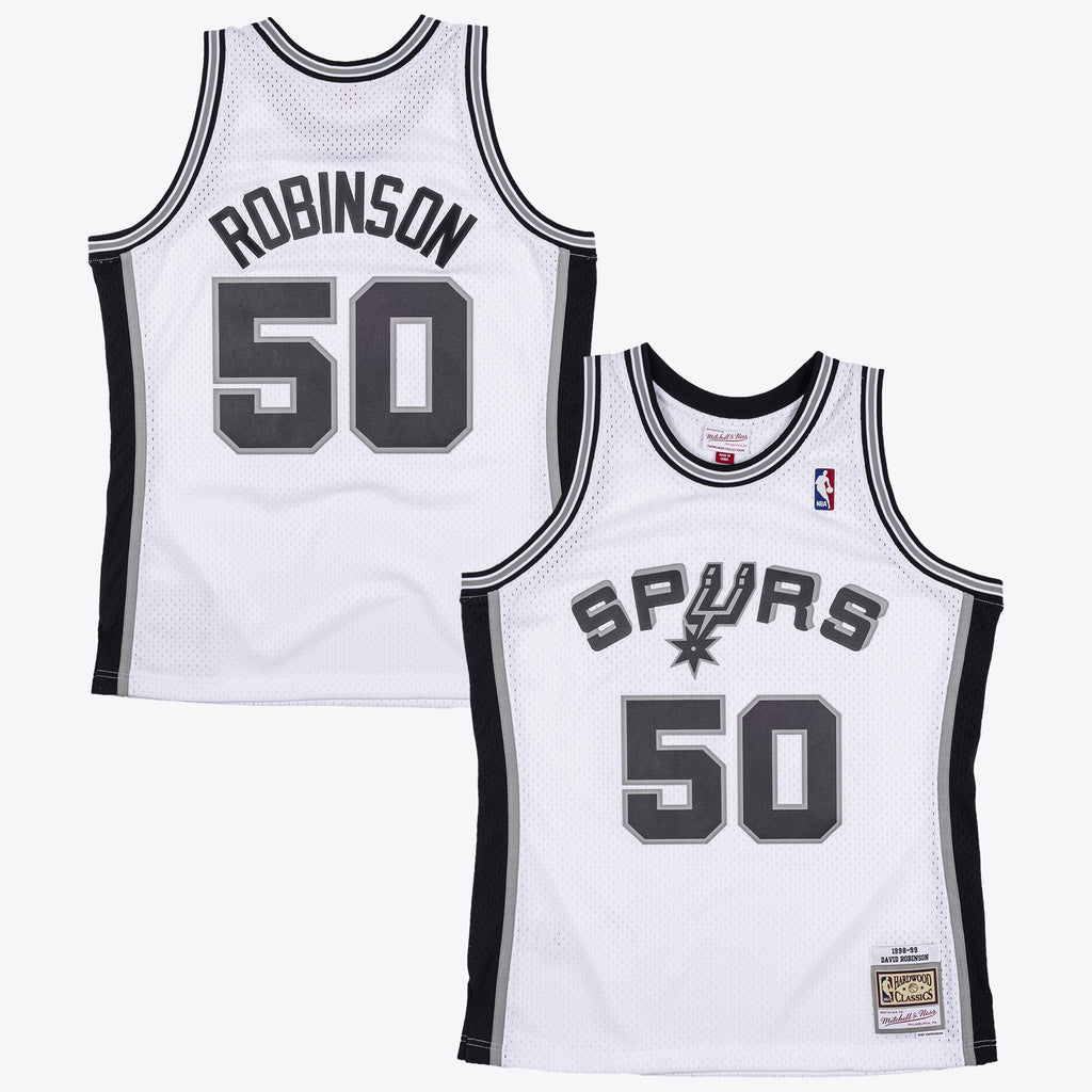 San Antonio Spurs Mitchell & Ness David Robinson 1998 Swingman Authentic Jersey - White NBA Team Jersey Basketball Fan Apparel