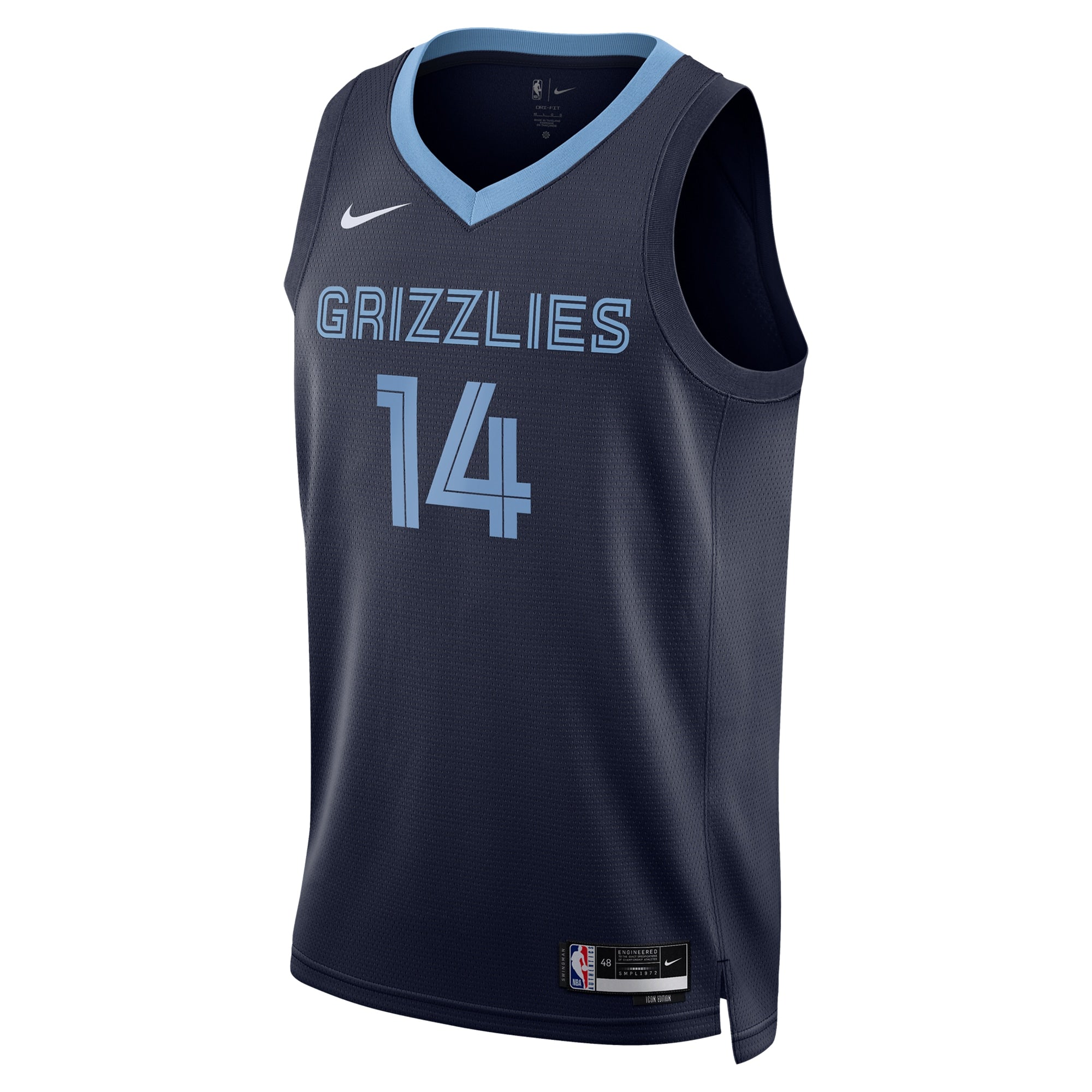 Memphis Grizzlies Nike Icon Swingman Jersey - Navy - Zach Edey - Unisex NBA Team Jersey Basketball Fan Apparel