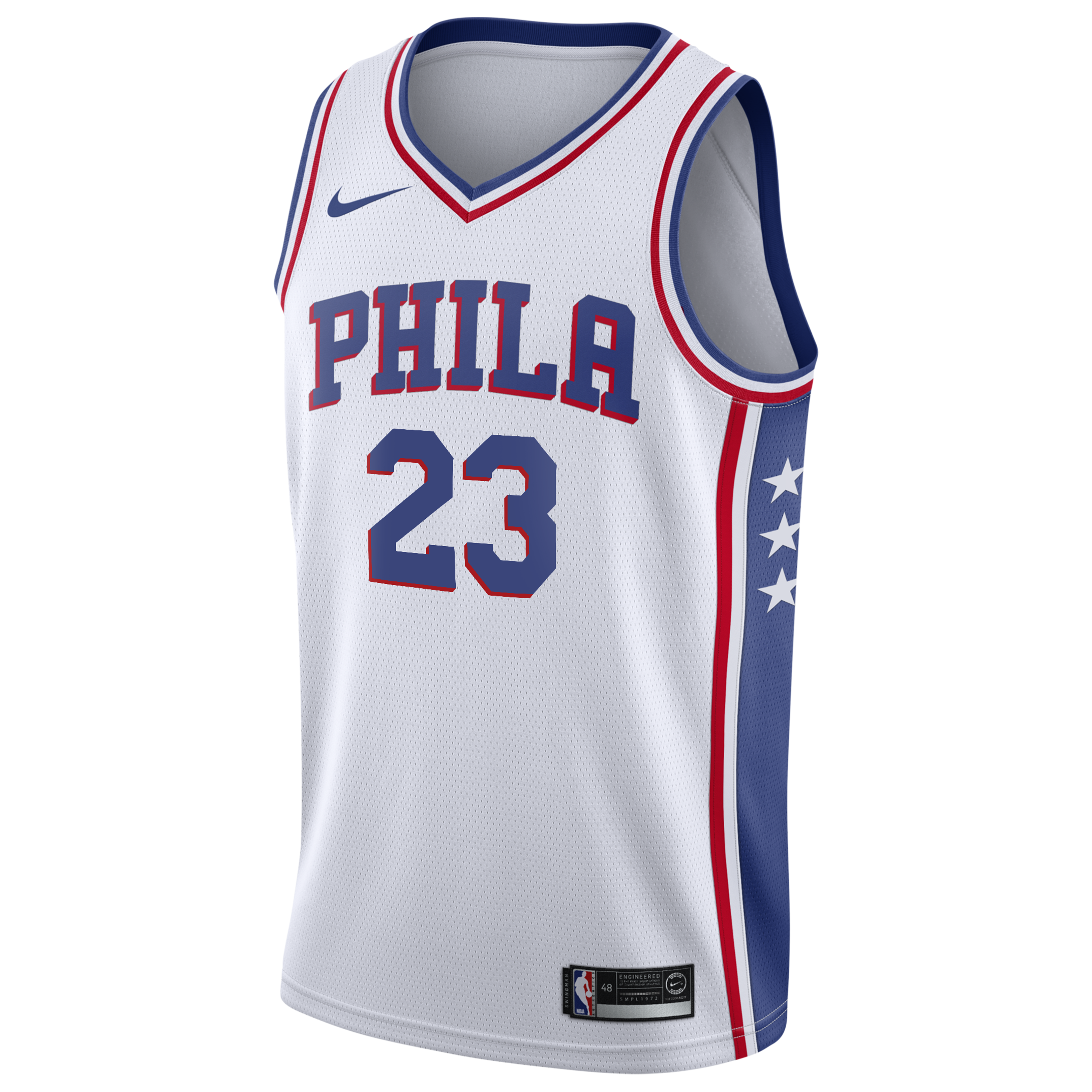 Philadelphia 76ers Nike Association Edition Swingman Jersey - White - LeBron James - Youth NBA Team Jersey Basketball Fan Apparel