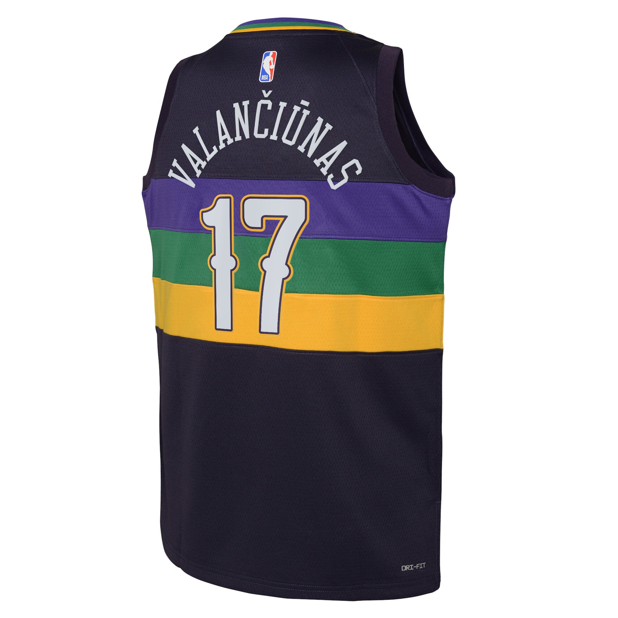 New Orleans Pelicans Nike City Edition Swingman Jersey 22 - Purple - Jonas Valanciunas - Youth NBA Team Jersey Basketball Fan Apparel