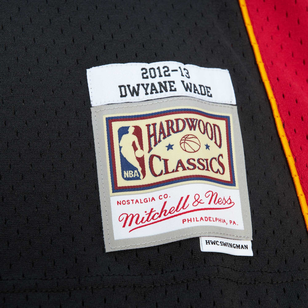 Miami Heat Mitchell & Ness NBA Dwyane Wade 2012 Road Hardwood Classics Swingman Jersey NBA Team Jersey Basketball Fan Apparel