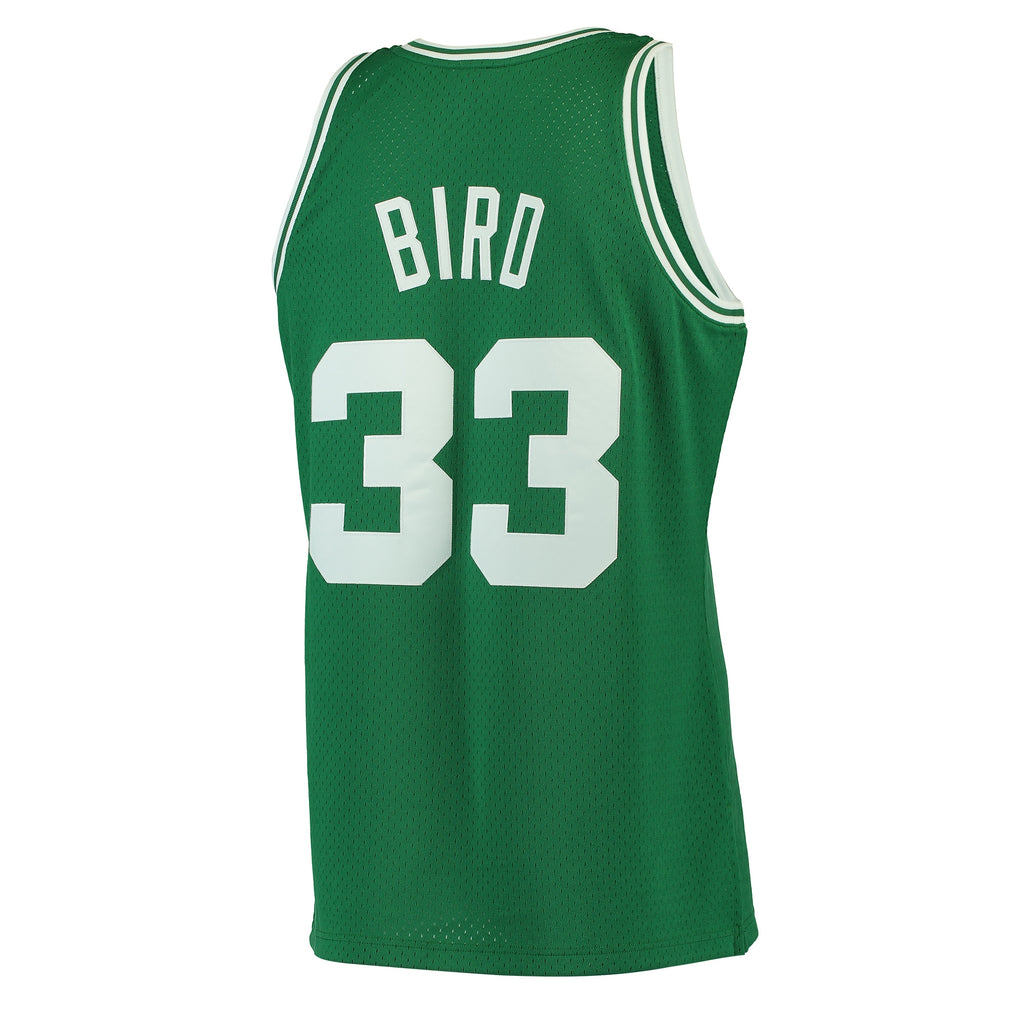 Boston Celtics Mitchell & Ness Larry Bird 1985-86 Hardwood Classics Swingman Jersey - Kelly Green - Men's NBA Team Jersey Basketball Fan Apparel