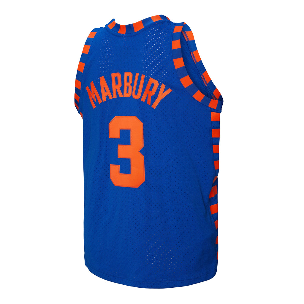 New York Knicks Mitchell & Ness Stephon Marbury 2005/06 Hardwood Classics Swingman Jersey - Blue - Men's NBA Team Jersey Basketball Fan Apparel