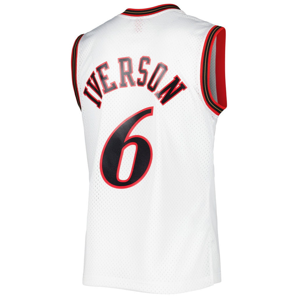 Philadelphia 76ers Mitchell & Ness Allen Iverson 2002/03 Hardwood Classics Swingman Jersey - White - Men's NBA Team Jersey Basketball Fan Apparel