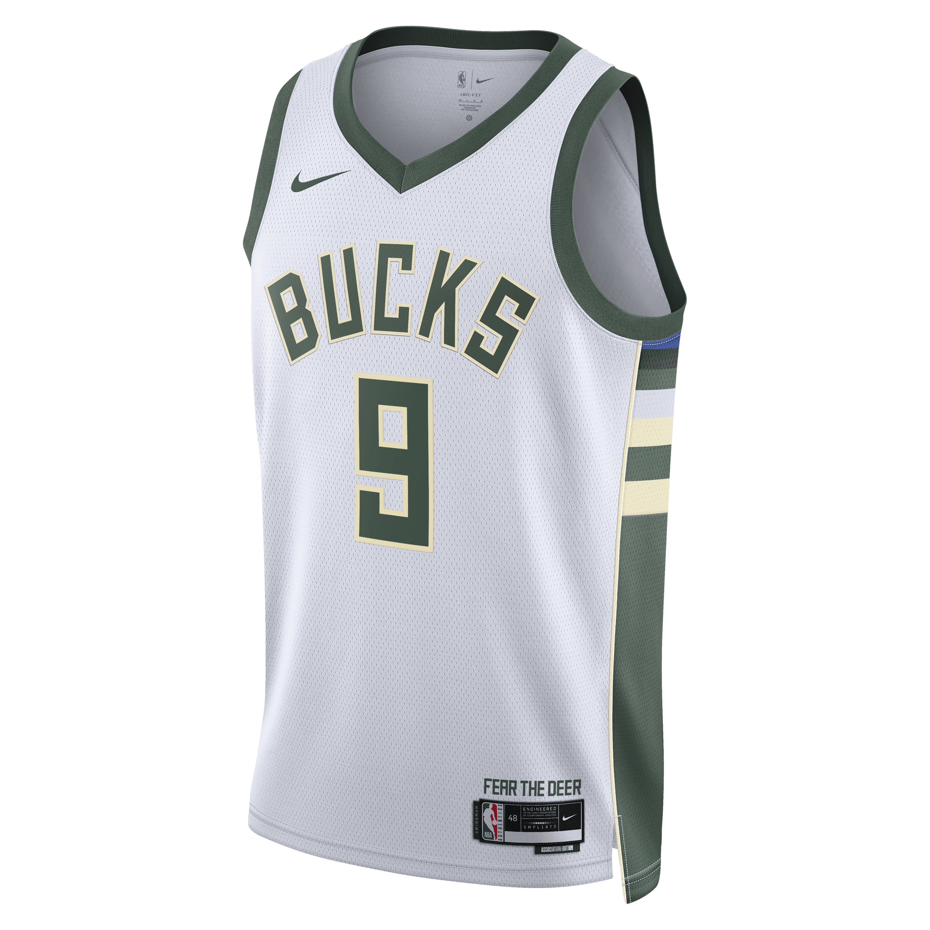 Milwaukee Bucks Nike Association Edition Swingman Jersey - White - Kel'el Ware - Unisex NBA Team Jersey Basketball Fan Apparel