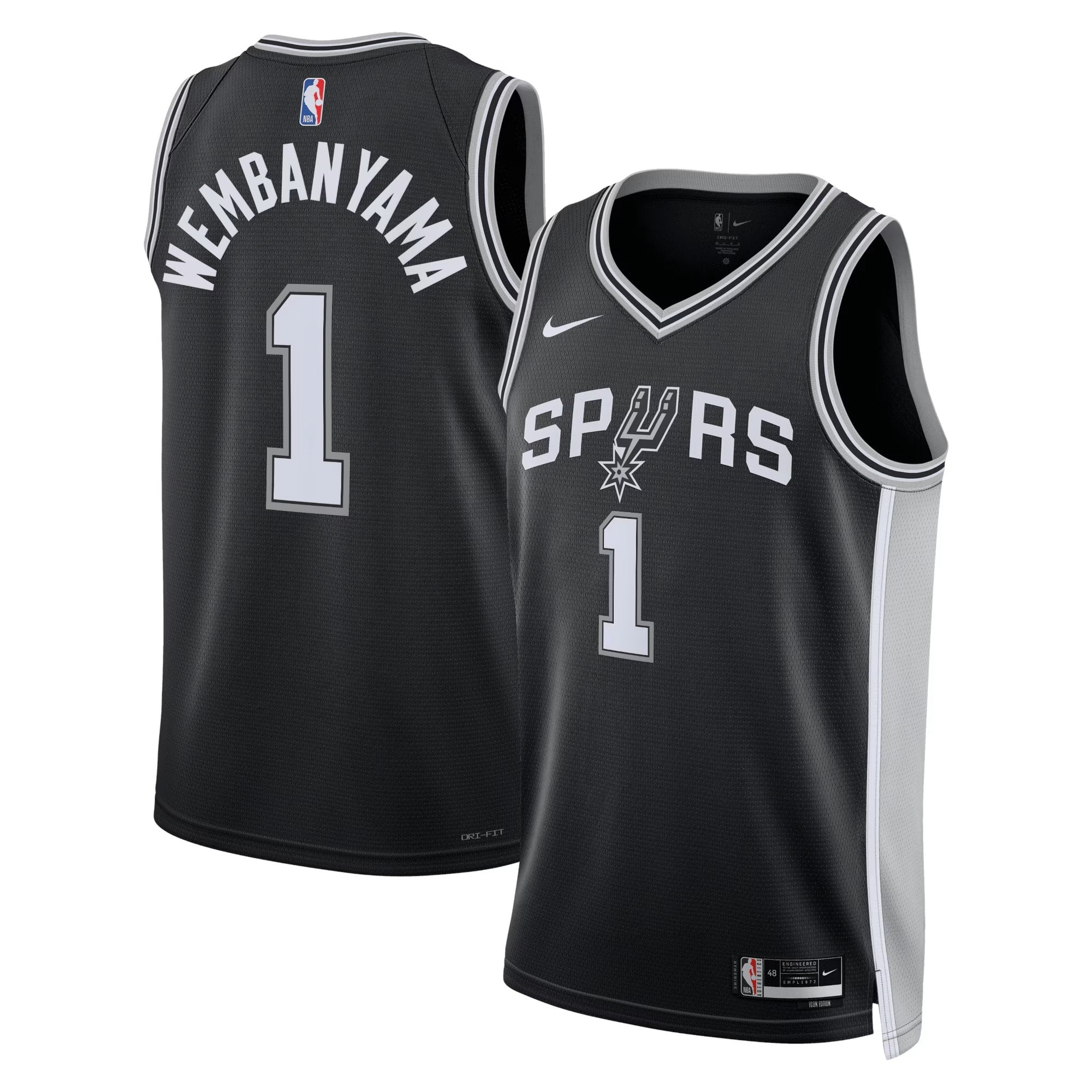 San Antonio Spurs Nike Icon Swingman Jersey - Victor Wembanyama NBA Team Jersey Basketball Fan Apparel