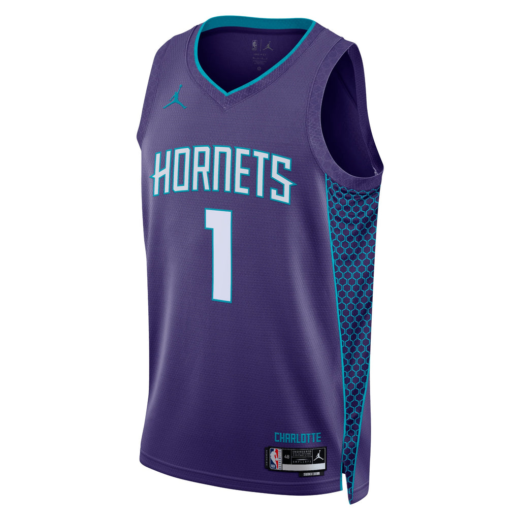 Charlotte Hornets Jordan Brand Statement Edition Swingman Jersey - Purple - LaMelo Ball - Unisex NBA Team Jersey Basketball Fan Apparel