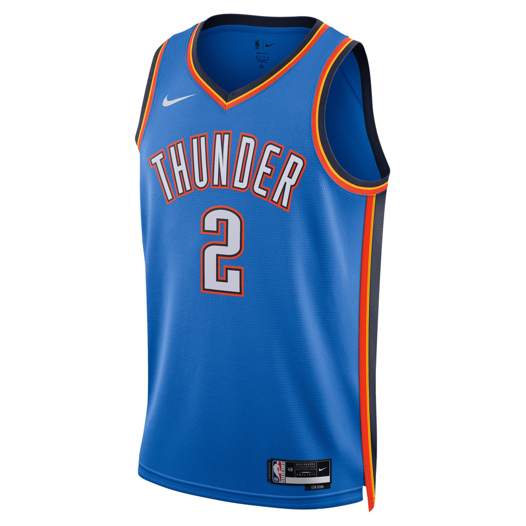 Oklahoma City Thunder Nike Icon Edition Swingman Jersey - Blue - Shai Gilgeous-Alexander - Unisex NBA Team Jersey Basketball Fan Apparel