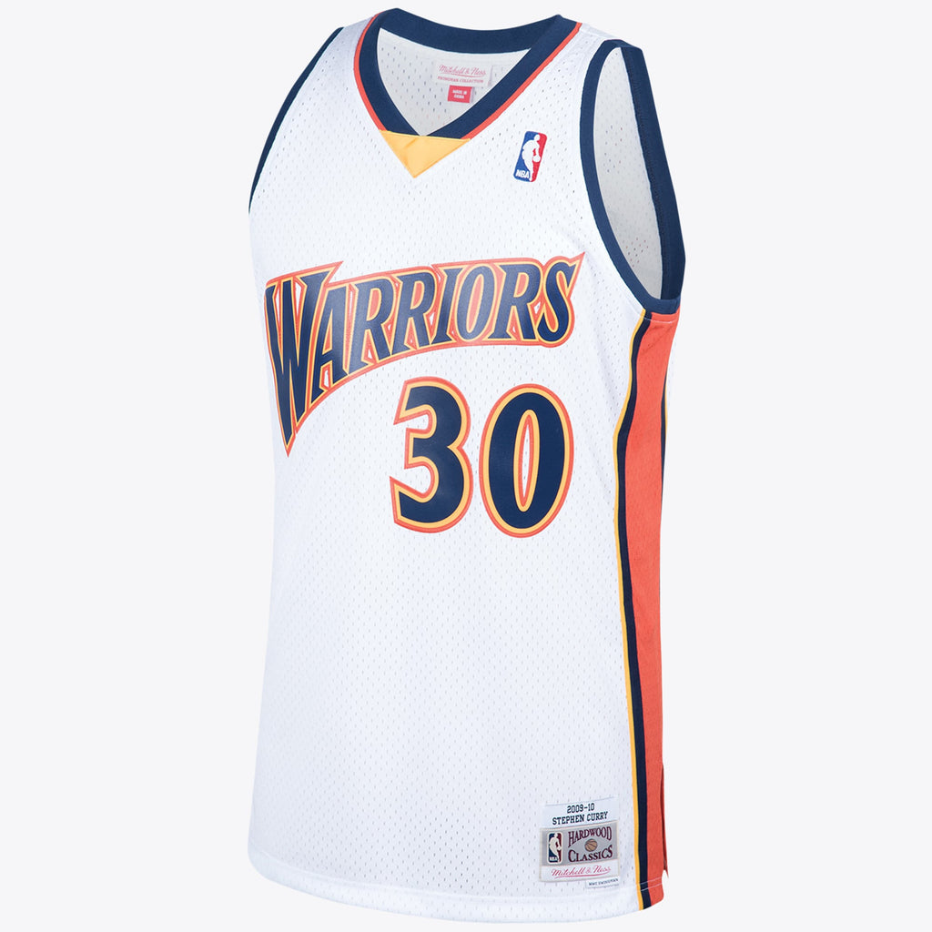 Golden State Warriors Mitchell & Ness 2009 Steph Curry Hardwood Classics Home Swingman Jersey - White - Men's NBA Team Jersey Basketball Fan Apparel
