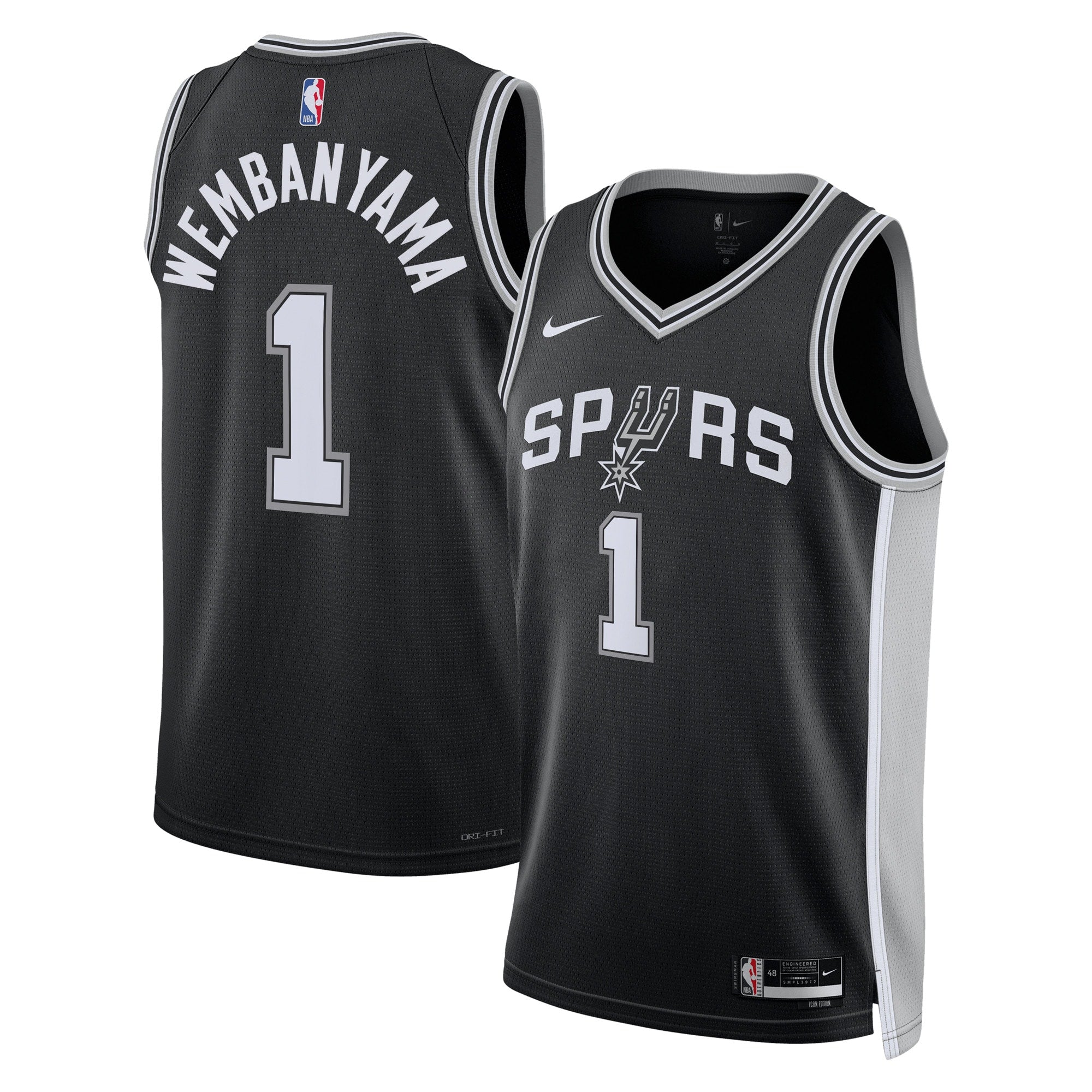 San Antonio Spurs Nike Icon Swingman Jersey - Victor Wembanyama - Men's NBA Team Jersey Basketball Fan Apparel