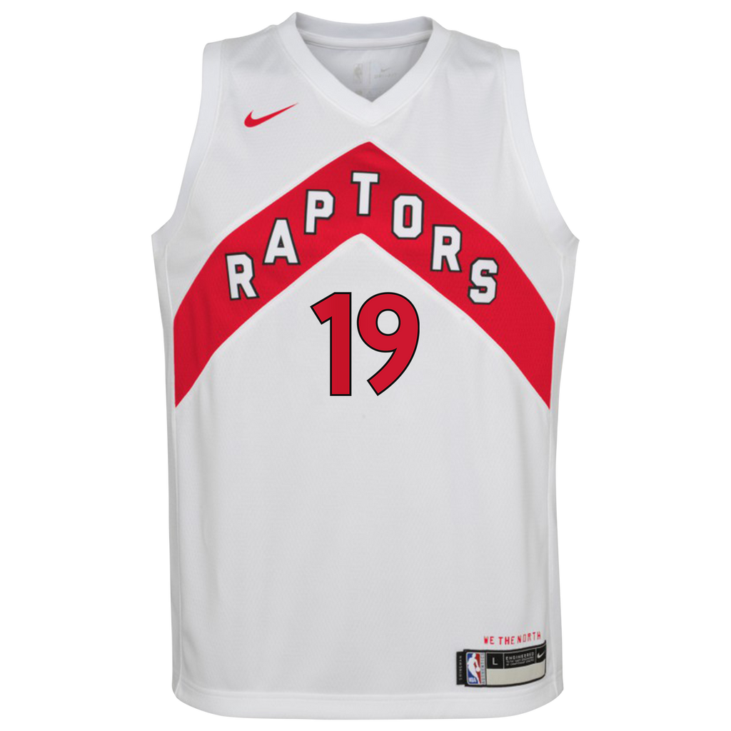 Toronto Raptors Nike Association Edition Swingman Jersey - White - Jakob Poeltl - Youth NBA Team Jersey Basketball Fan Apparel
