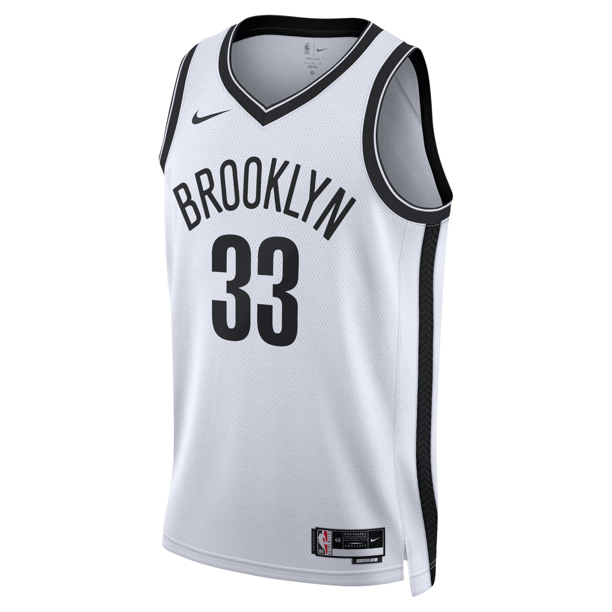 Brooklyn Nets Nike Association Edition Swingman Jersey - White - Nic Claxton - Unisex NBA Team Jersey Basketball Fan Apparel