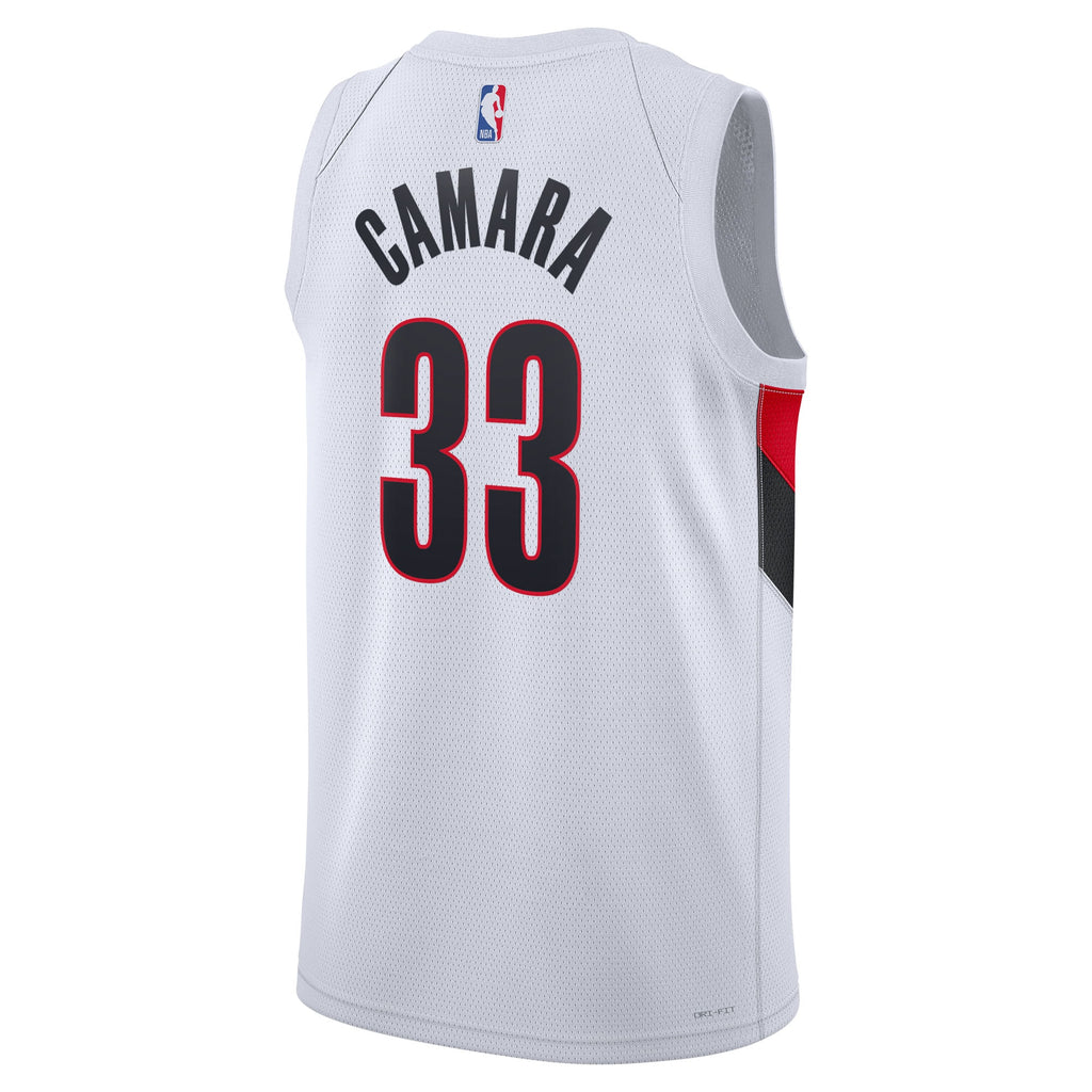 Portland Trail Blazers Nike Replica Association Edition Swingman Jersey - White - Toumani Camara - Unisex NBA Team Jersey Basketball Fan Apparel
