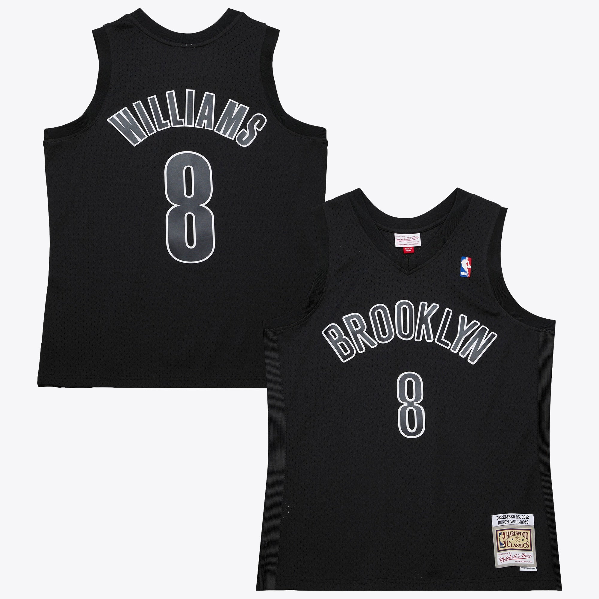 Brooklyn Nets Mitchell & Ness Deron Williams 2012 Day Authentic Jersey - Black NBA Team Jersey Basketball Fan Apparel