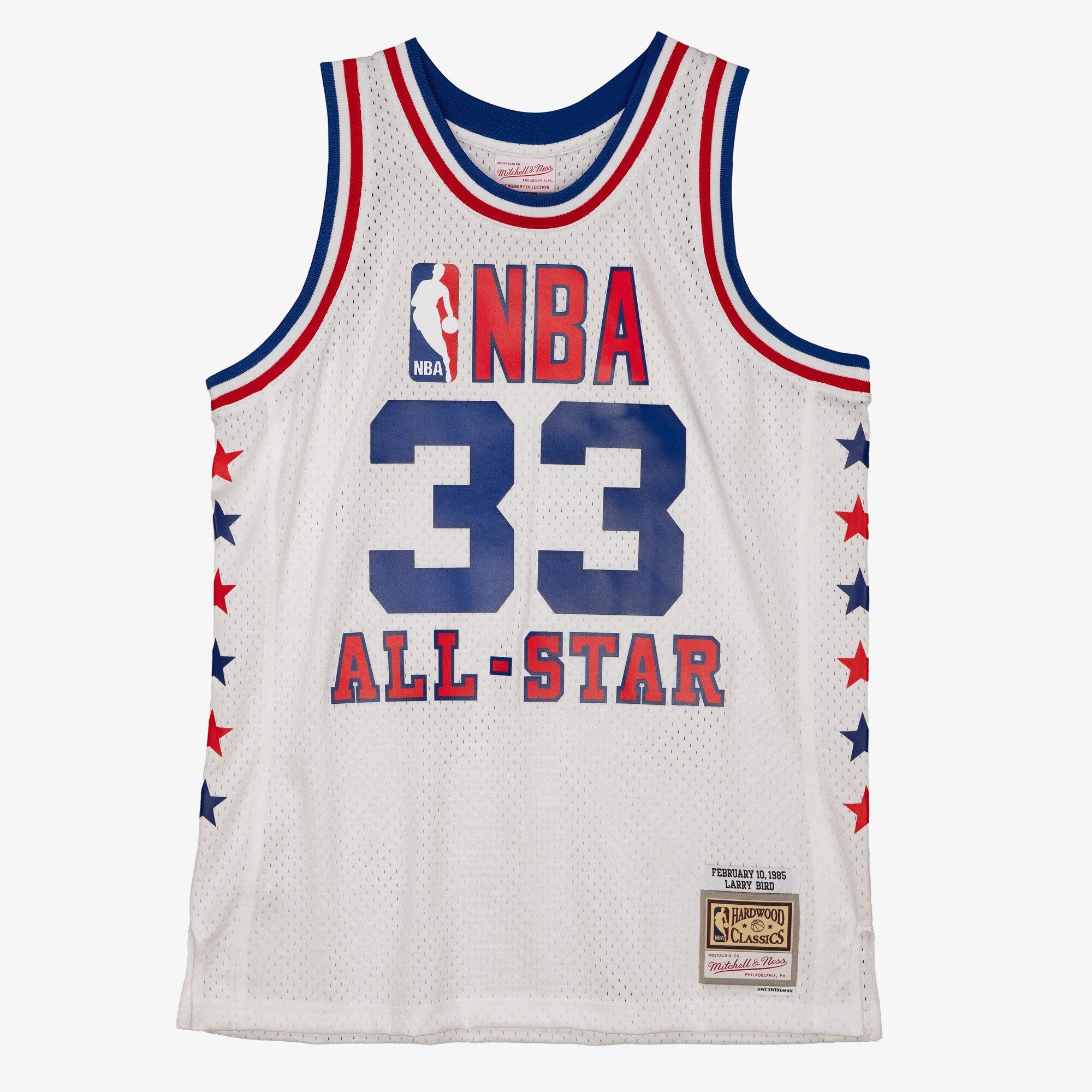 NBA Mitchell & Ness Larry Bird 1985 All-Star Swingman Authentic Jersey - White NBA Team Jersey Basketball Fan Apparel