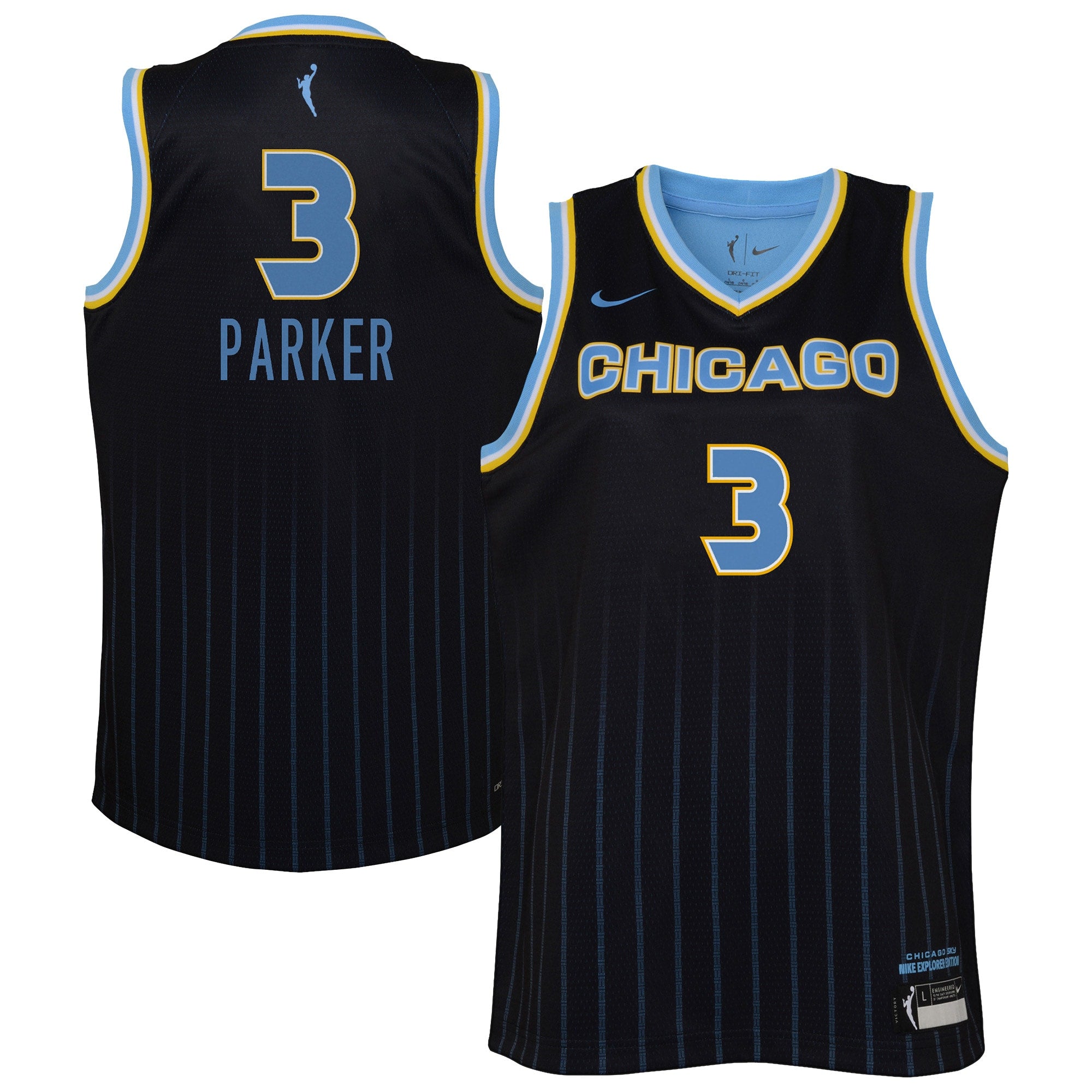 Chicago Sky WNBA Explorer Jersey - Candace Parker - Youth NBA Team Jersey Basketball Fan Apparel