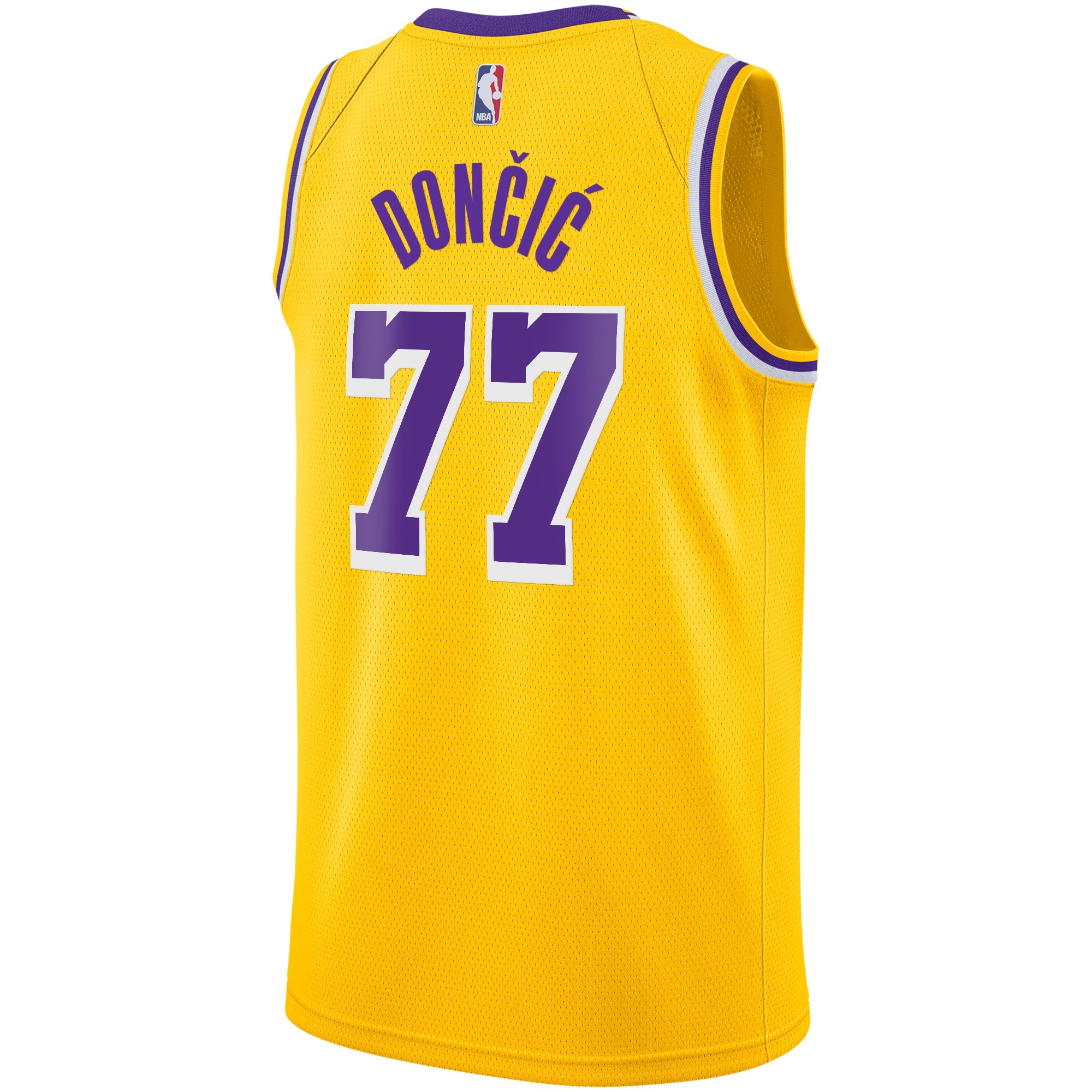 Los Angeles Lakers Nike Icon Edition Swingman Jersey - Gold - Luka Dončić - Youth NBA Team Jersey Basketball Fan Apparel