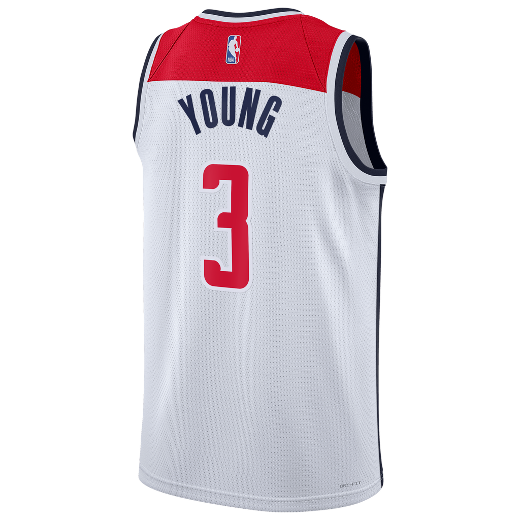 Washington Wizards Nike Association Edition Swingman Jersey - White - Trae Young - Unisex NBA Team Jersey Basketball Fan Apparel