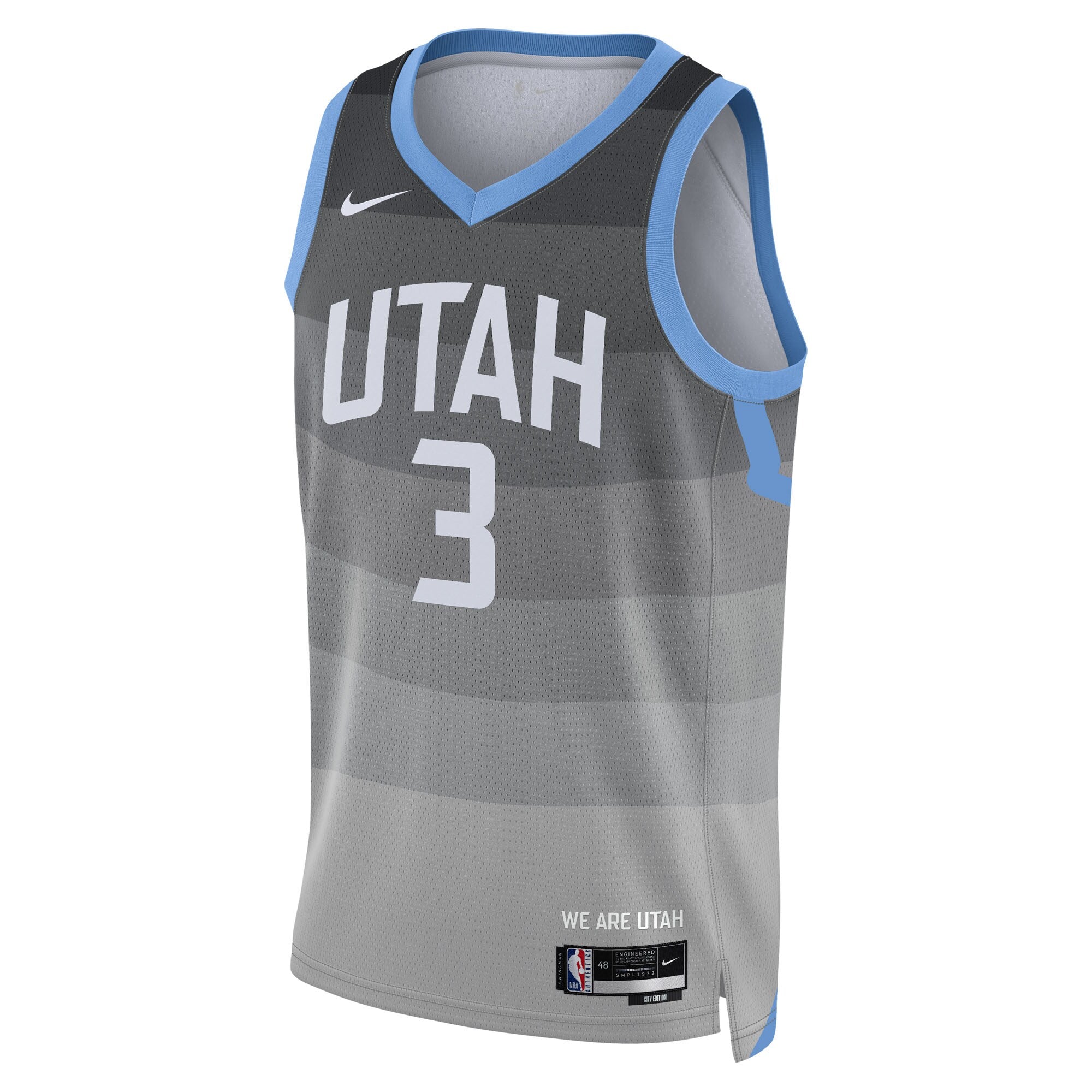 Utah Jazz Nike 2025/26 City Edition Swingman Jersey - Gray - Keyonte George - Unisex NBA Team Jersey Basketball Fan Apparel