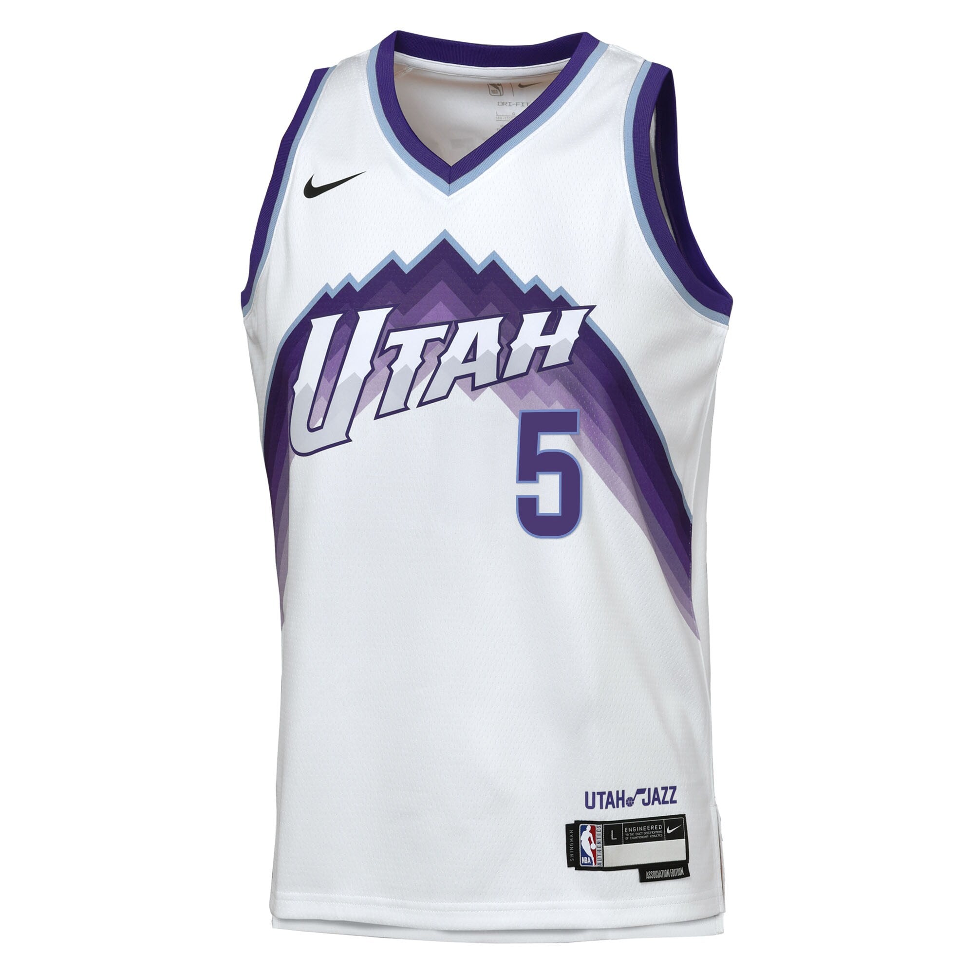 Utah Jazz Nike Replica Association Edition Swingman Jersey - White - Cody Williams - Youth NBA Team Jersey Basketball Fan Apparel